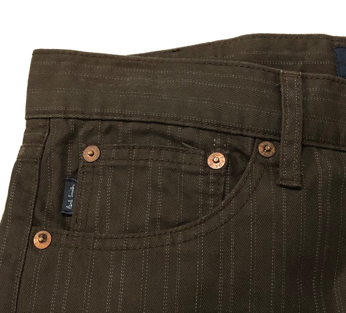 Paul Smith 🔥Paul Smith Black Stripe Denim Penstripe Jeans Size US 31 - 3 Thumbnail
