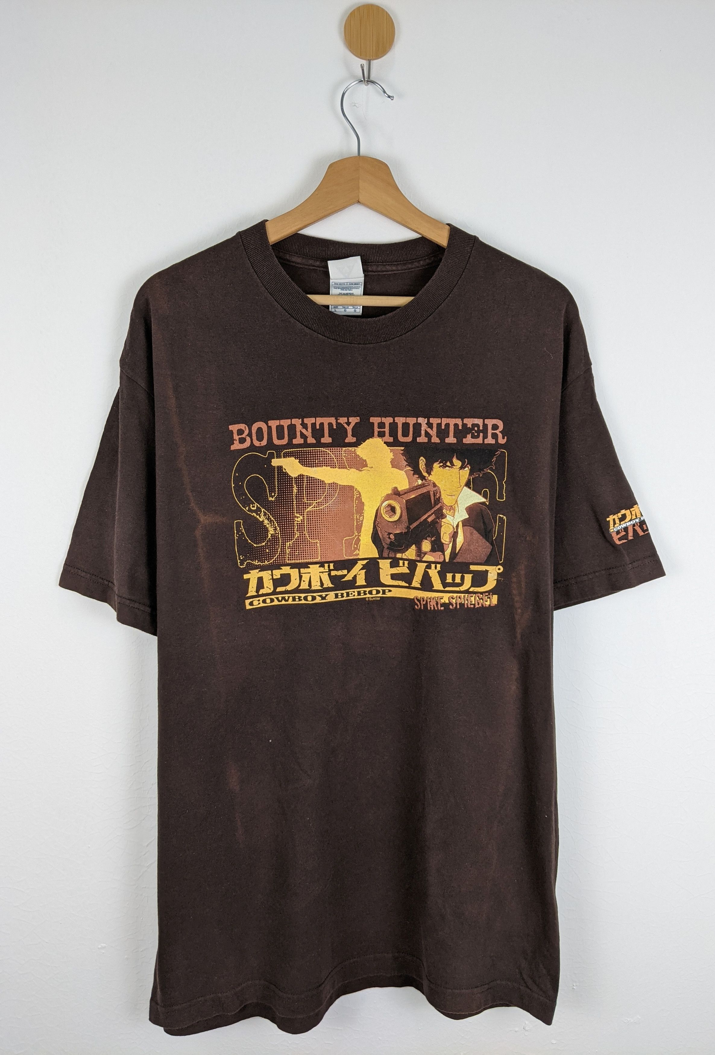 image of Vintage Cowboy Bebop Anime Shirt in Brown, Men's (Size Large)