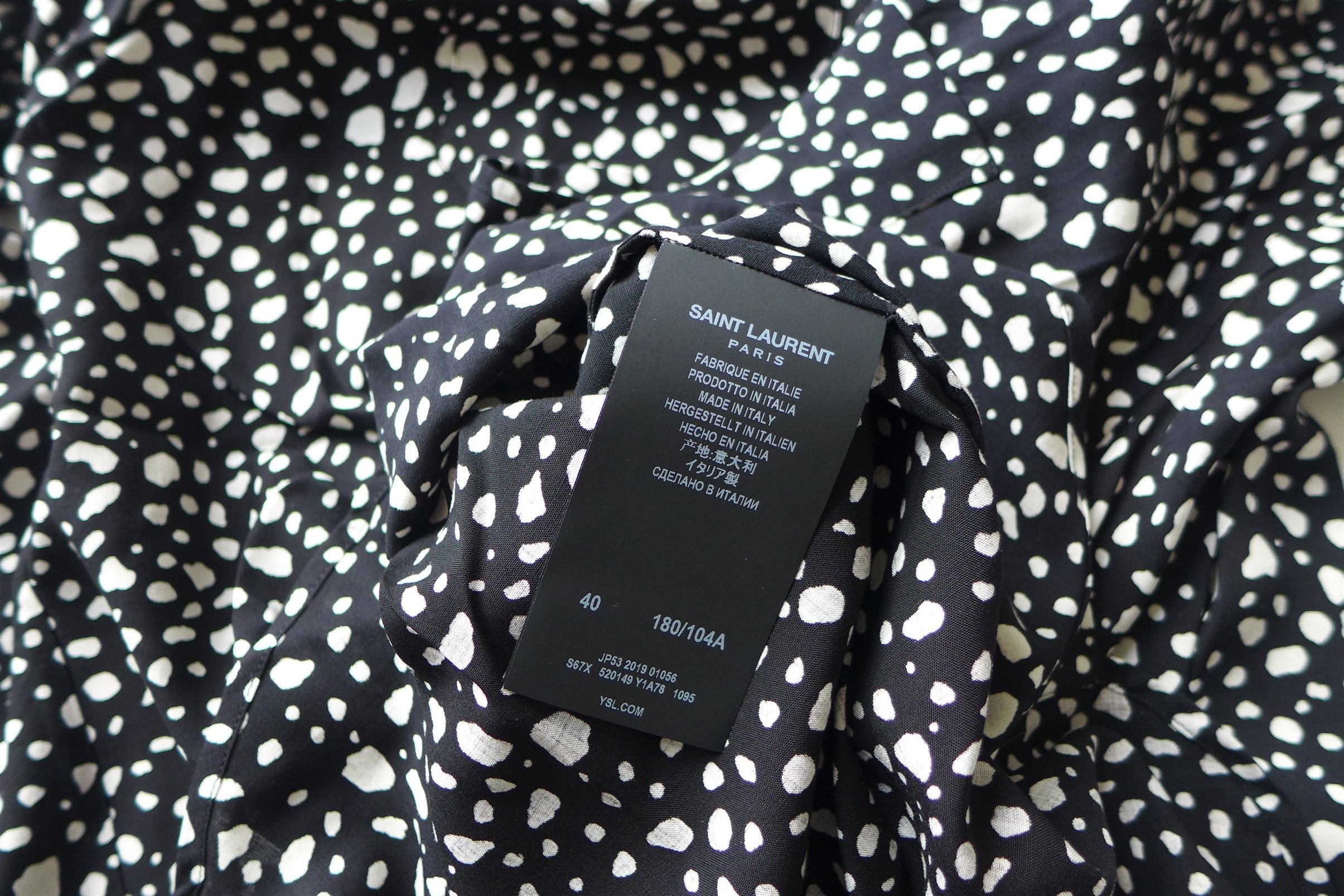 Saint Laurent Paris Saint Laurent Leopard Print Long-Sleeve Shirt - Size 40 Size US XL / EU 56 / 4 - 11 Thumbnail
