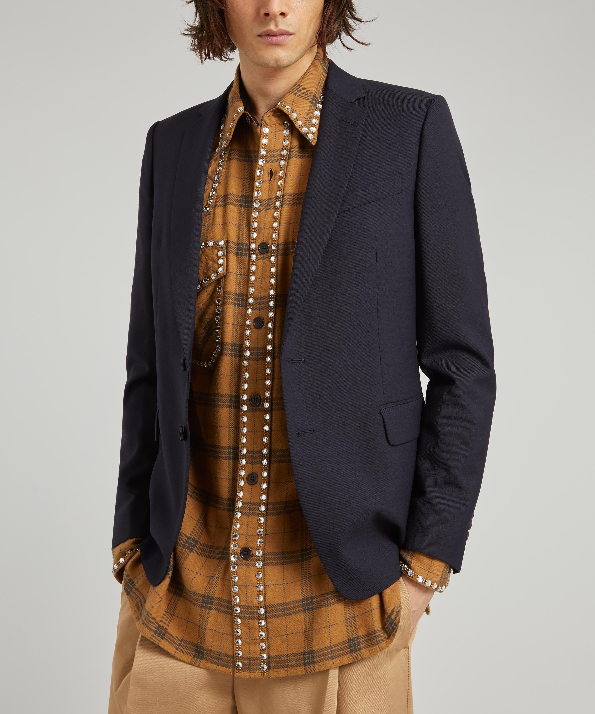 Dries Van Noten Dries FW20 Blaine Jacket - Navy w/ Tiger Print Lining Size US S / EU 44-46 / 1 - 2 Thumbnail