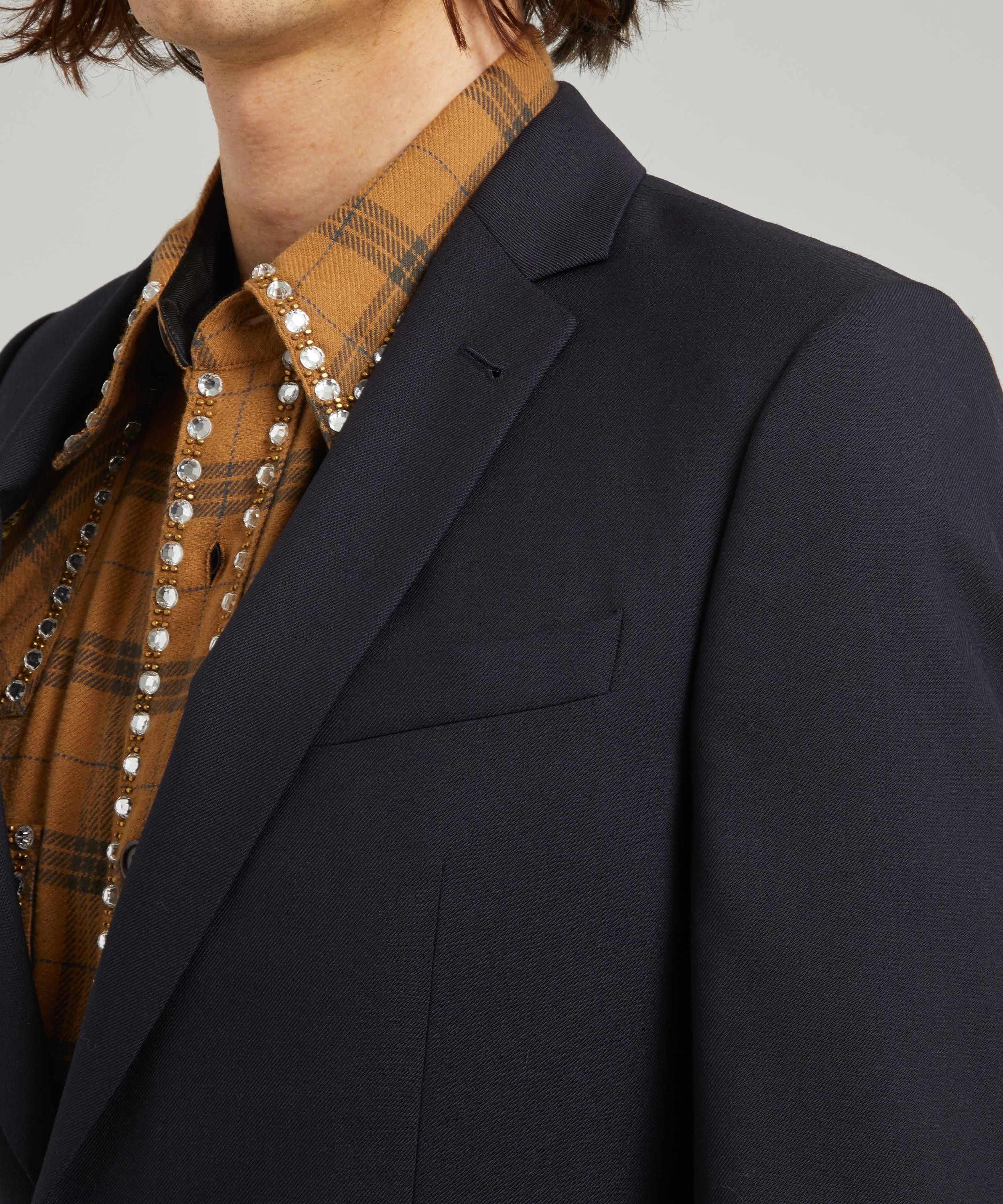 Dries Van Noten Dries FW20 Blaine Jacket - Navy w/ Tiger Print Lining Size US S / EU 44-46 / 1 - 4 Thumbnail