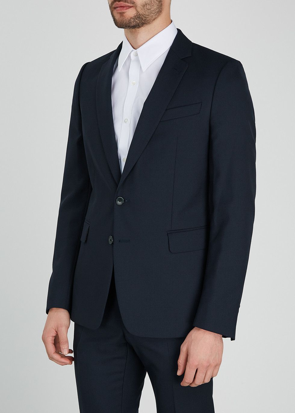 Dries Van Noten Dries FW20 Blaine Jacket - Navy w/ Tiger Print Lining Size US S / EU 44-46 / 1 - 5 Thumbnail