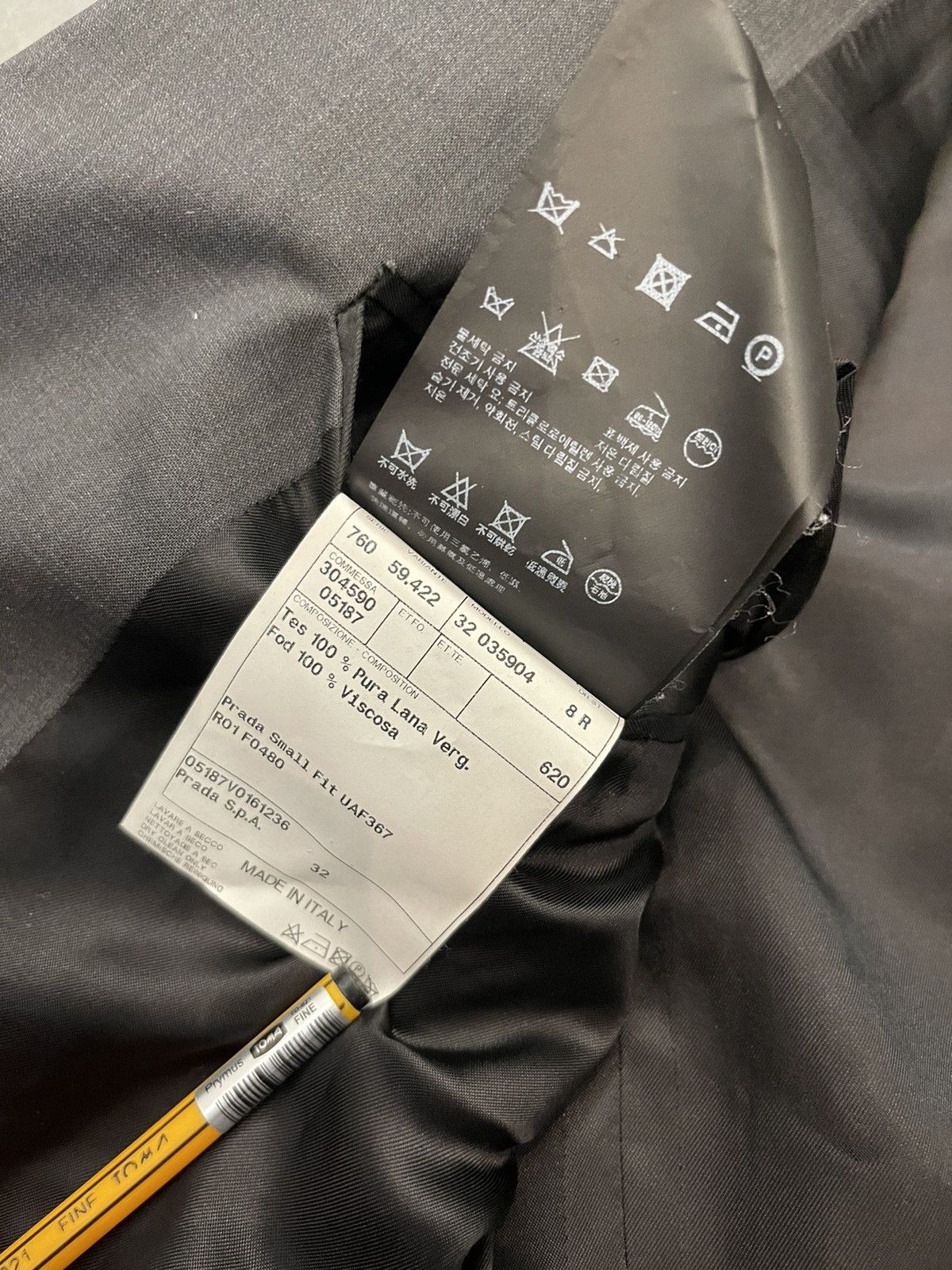 Prada FW10 Prada Dark Gray Wool Blazer Size US M / EU 48-50 / 2 - 17 Thumbnail
