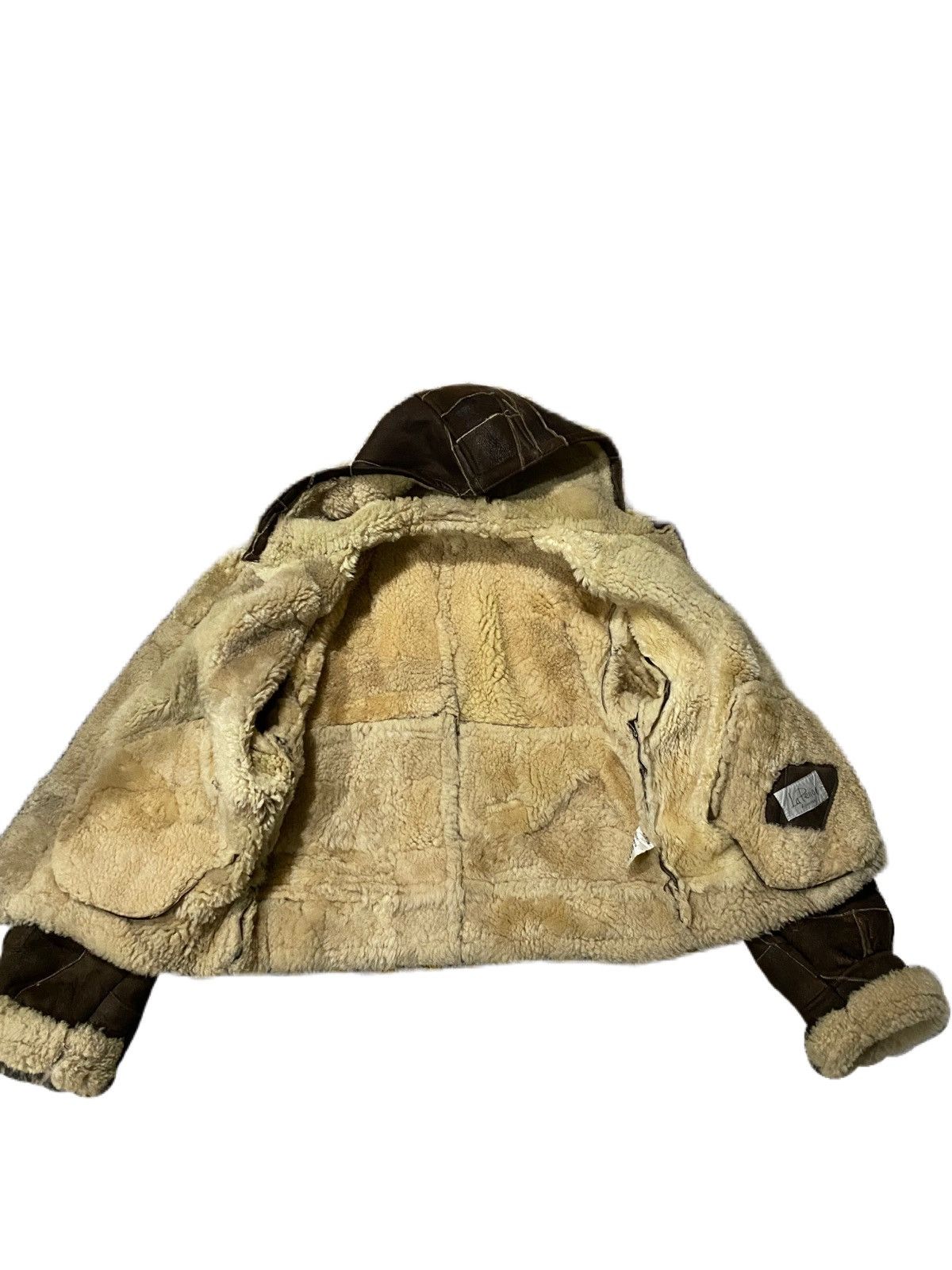 Schott B3 STYLE JACKET SHEEPSKIN PATCH WORK STYLE WITH HOODIES Size US M / EU 48-50 / 2 - 4 Thumbnail