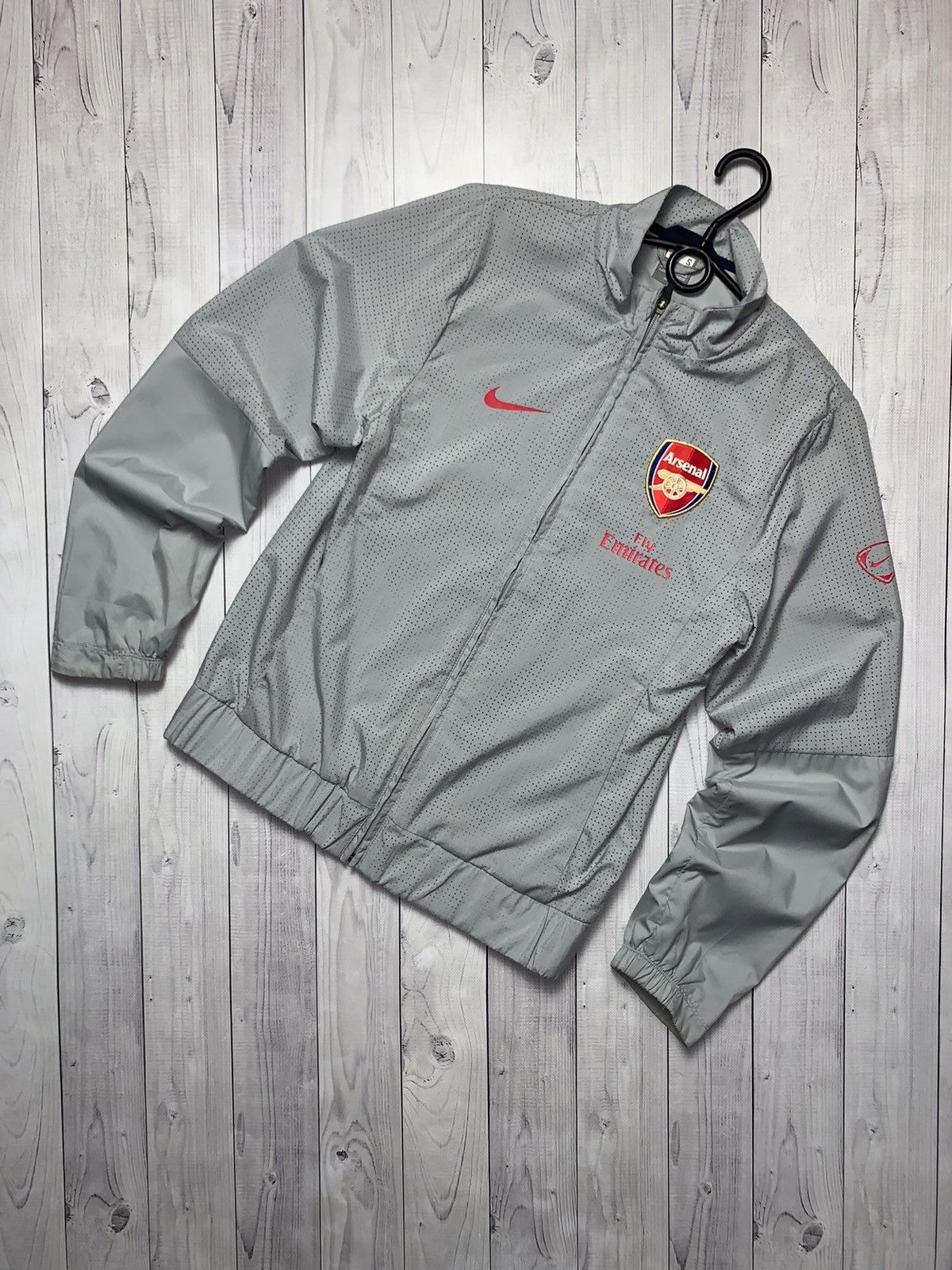 image of Vintage Nike Arsenal Soccer Track Jacket Size S in Grey, Men's