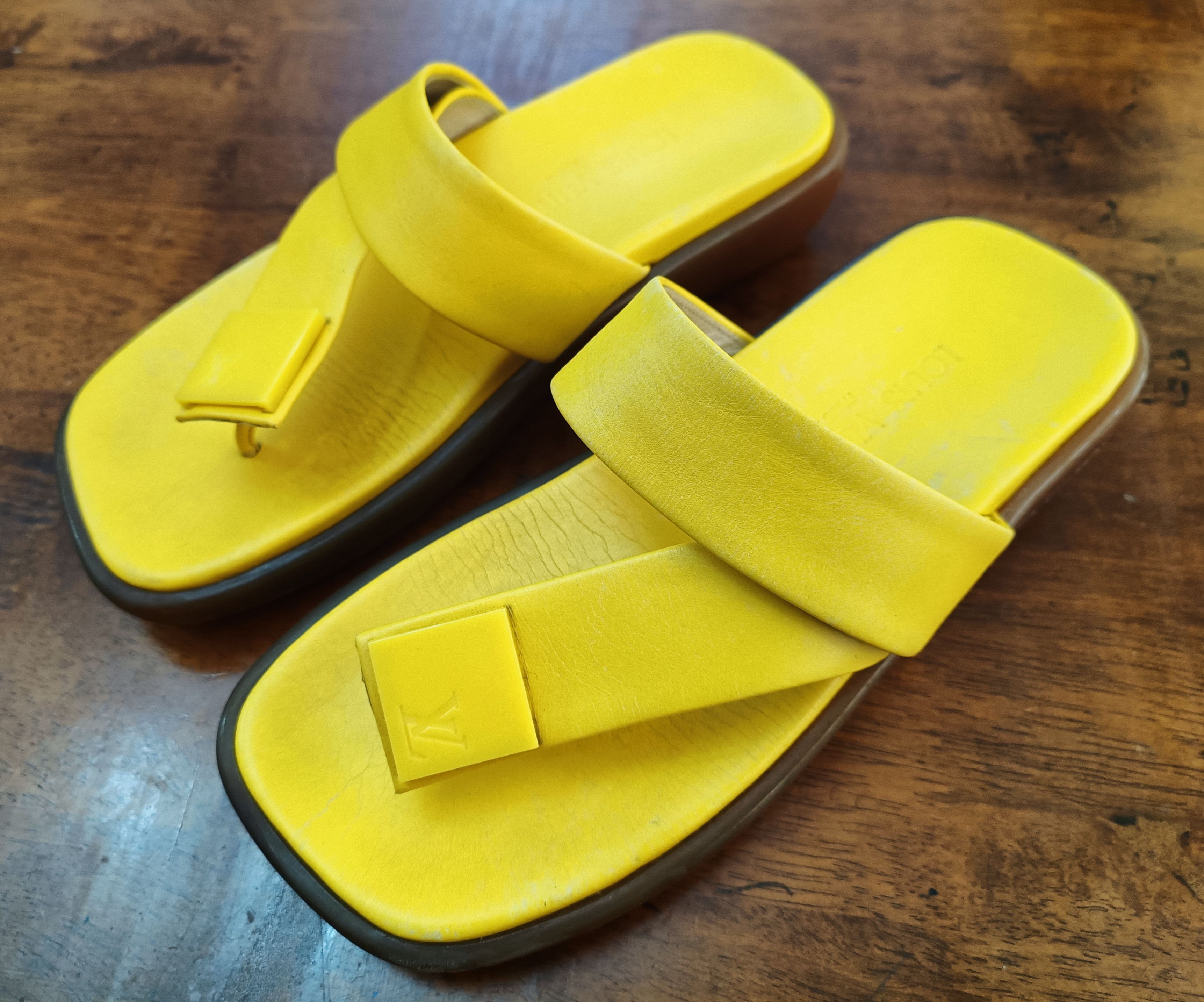 image of Louis Vuitton Slip On Shoes in Yellow, Women's (Size 4)