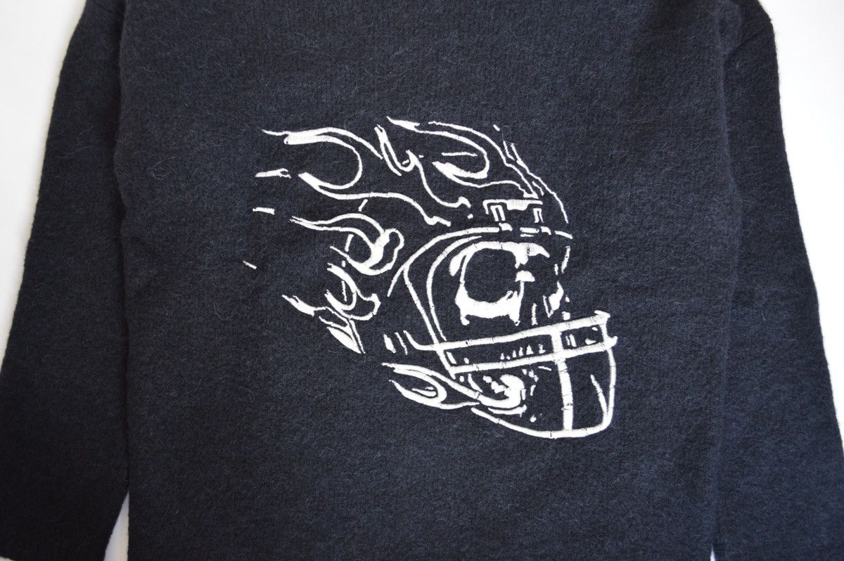 Our Legacy Black Alpaca Wool ‘Football Skull’ Sweater Size US L / EU 52-54 / 3 - 4 Thumbnail