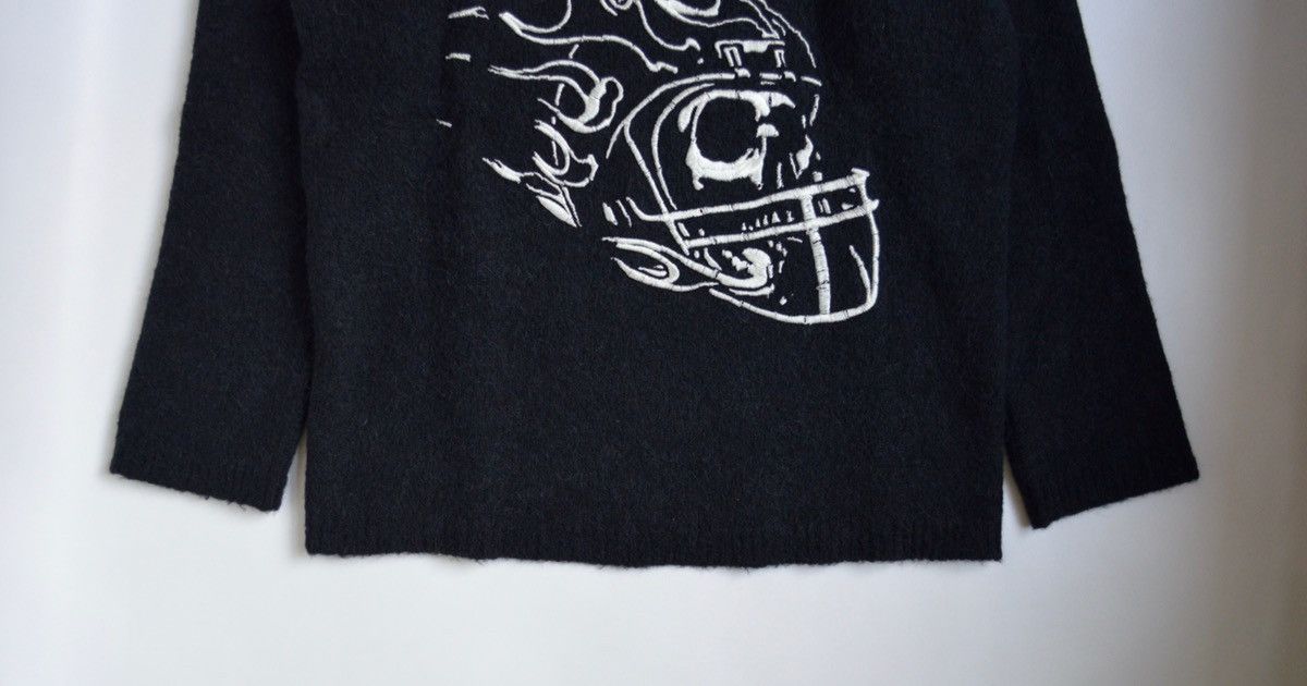 Our Legacy Black Alpaca Wool ‘Football Skull’ Sweater Size US L / EU 52-54 / 3 - 5 Thumbnail
