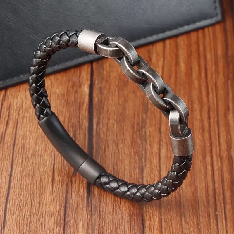 Jewelry Infinity Leather Bracelet Size ONE SIZE - 1 Thumbnail