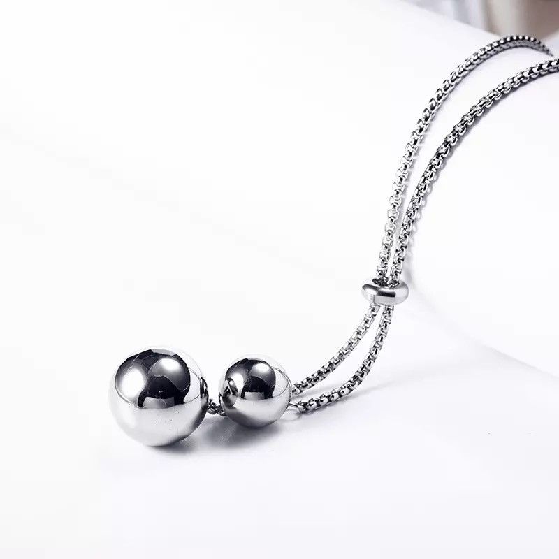 Jewelry Stainless Steel Long Bead Necklace Size ONE SIZE - 2 Thumbnail