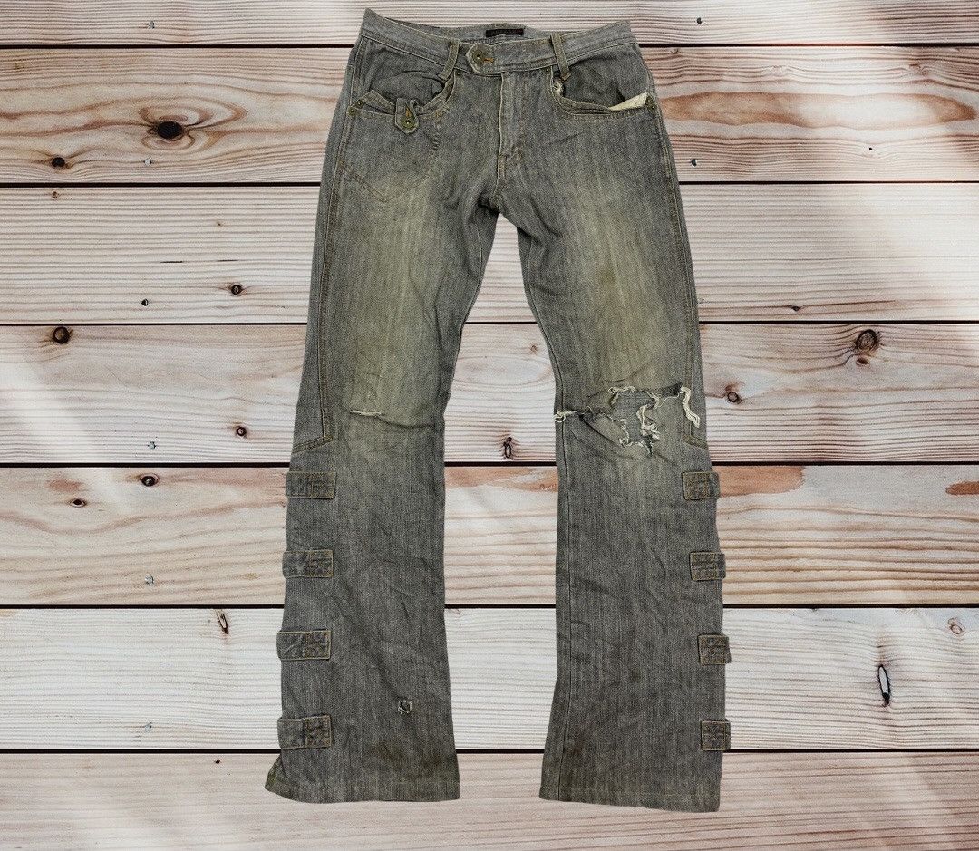 ❌Last Drop❌ Morgan distressed strap Leg Bondage bell bottom