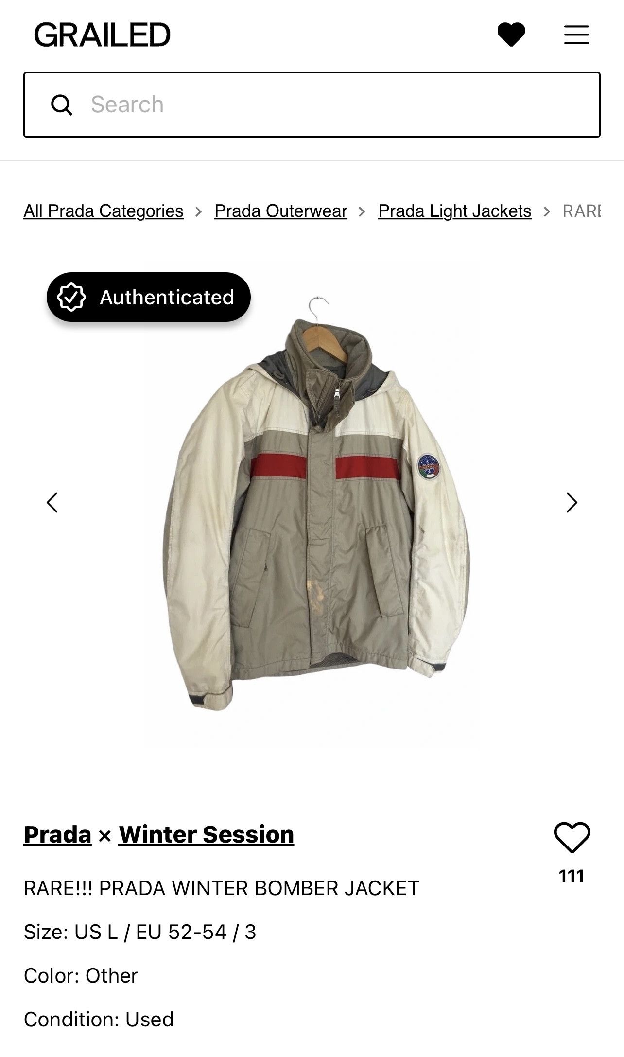 Prada RARE!!! PRADA WINTER BOMBER JACKET Size US L / EU 52-54 / 3 - 20 Thumbnail
