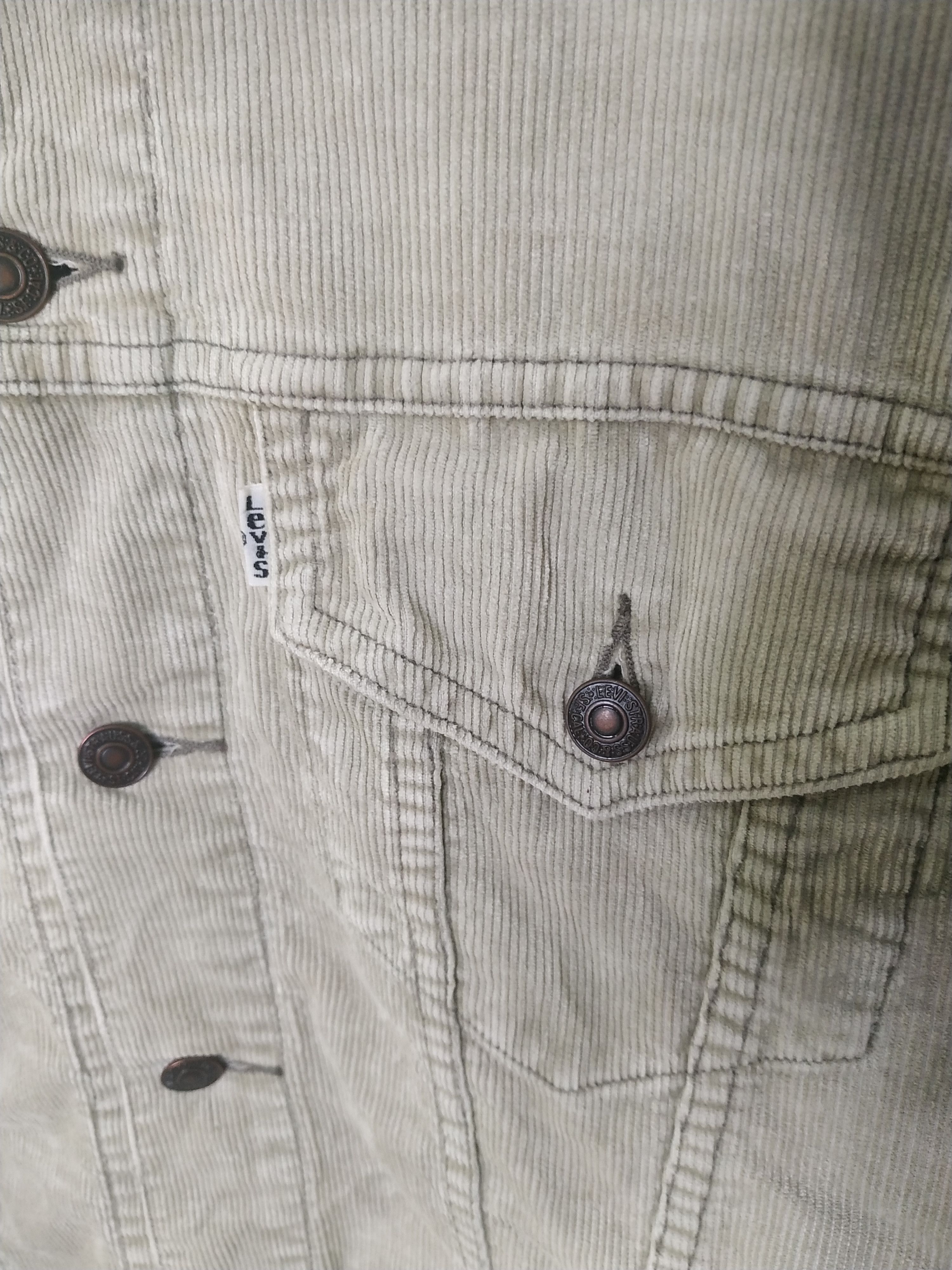 Levi's Vintage White Levi's Trucker Corduroy Jacket Size US S / EU 44-46 / 1 - 3 Thumbnail