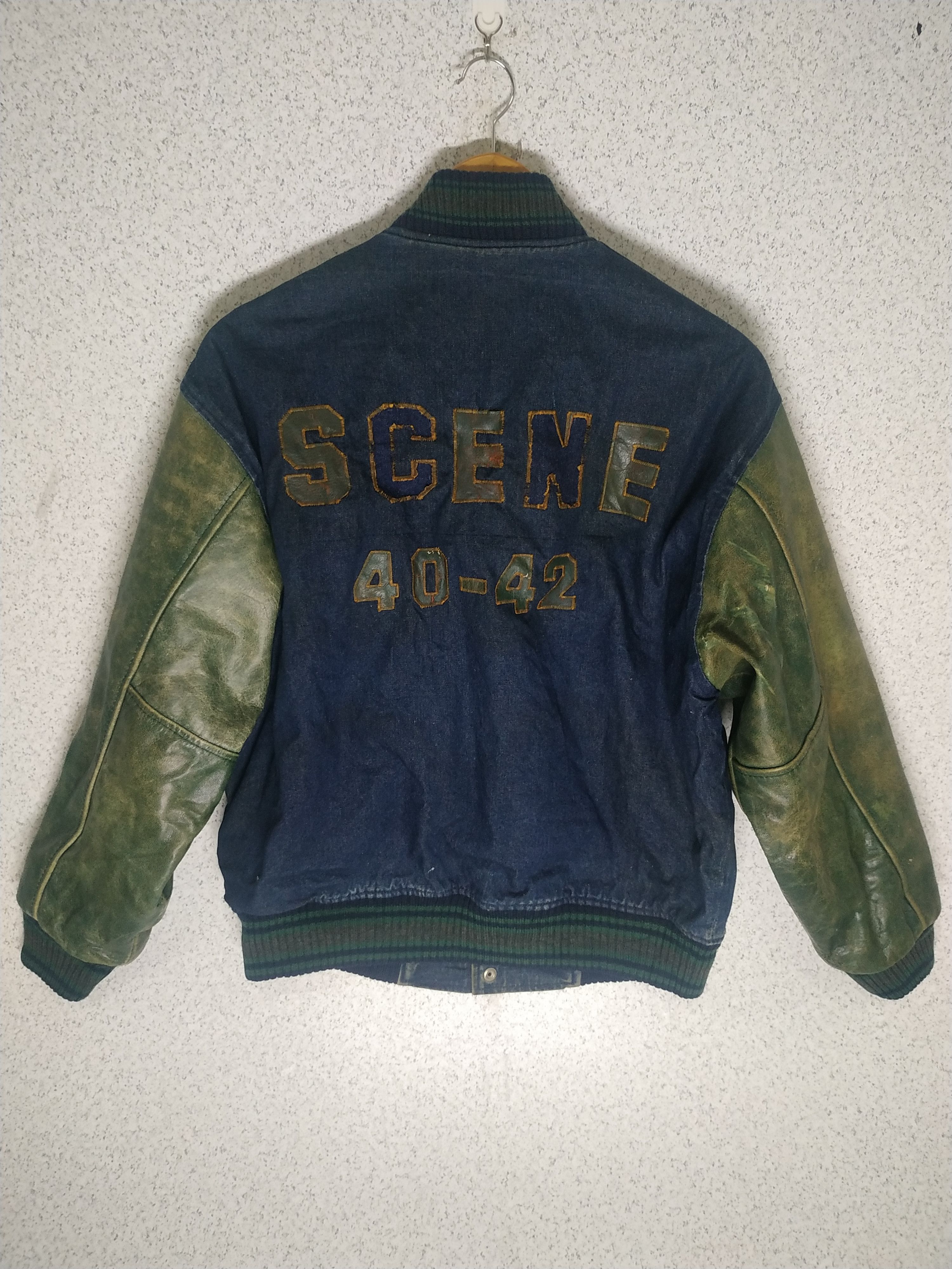 Vintage Vintage Flying Gear by Scene Denim Varsity Jacket Size US L / EU 52-54 / 3 - 2 Thumbnail
