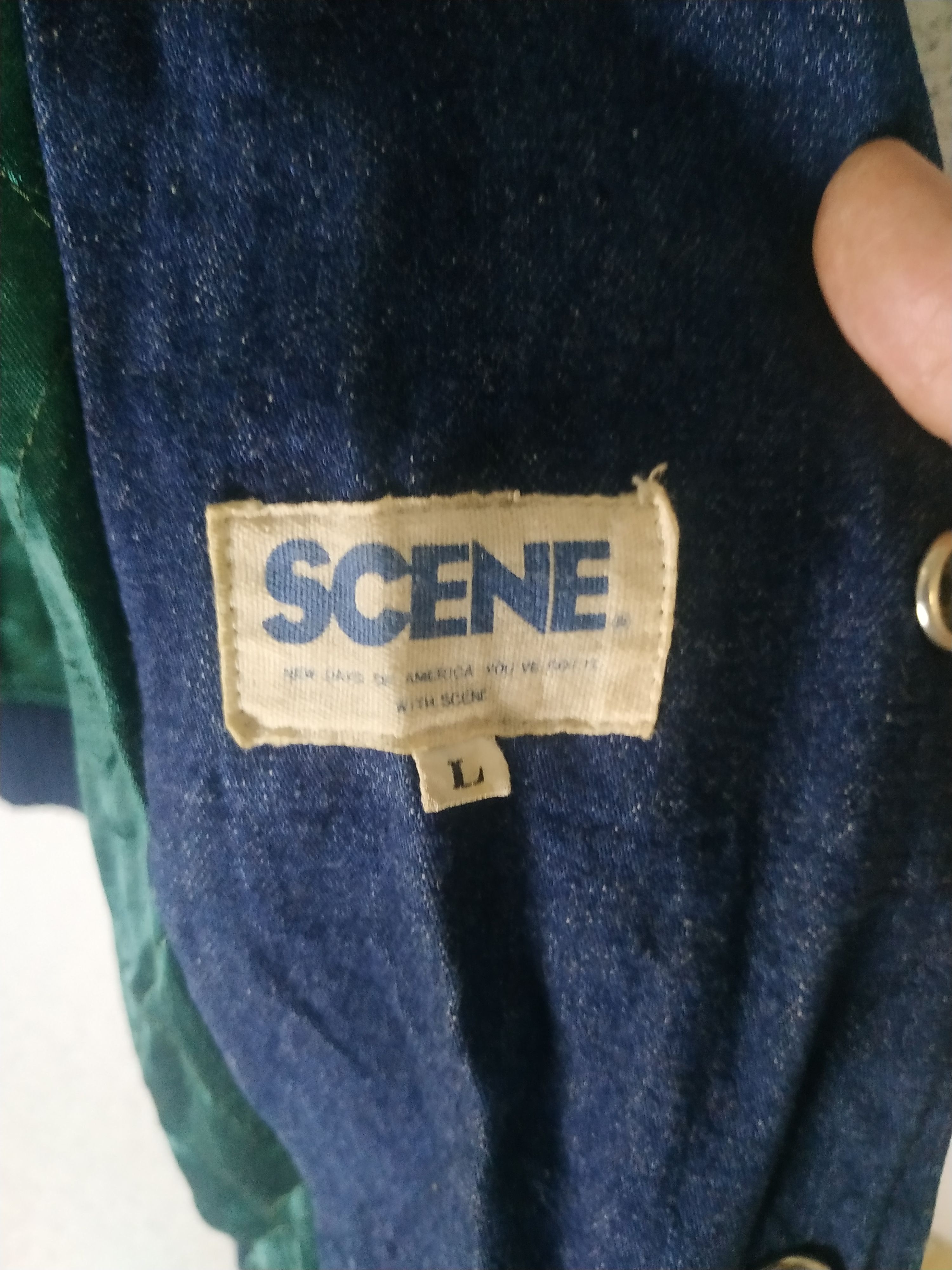 Vintage Vintage Flying Gear by Scene Denim Varsity Jacket Size US L / EU 52-54 / 3 - 10 Thumbnail