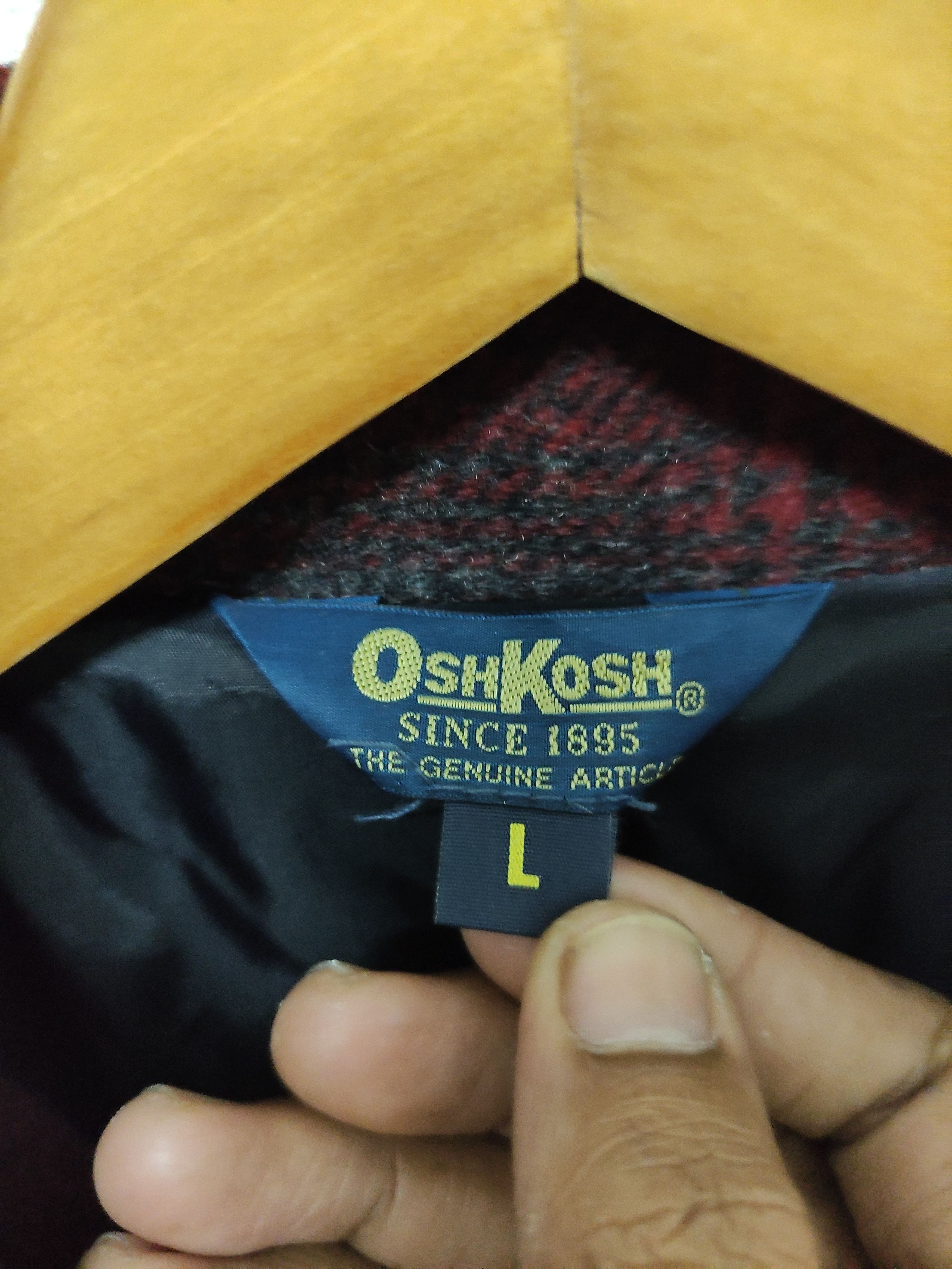 Flannel Vintage Oshkosh Checkered Zip Up Wool Flannel Jacket Size US L / EU 52-54 / 3 - 7 Thumbnail