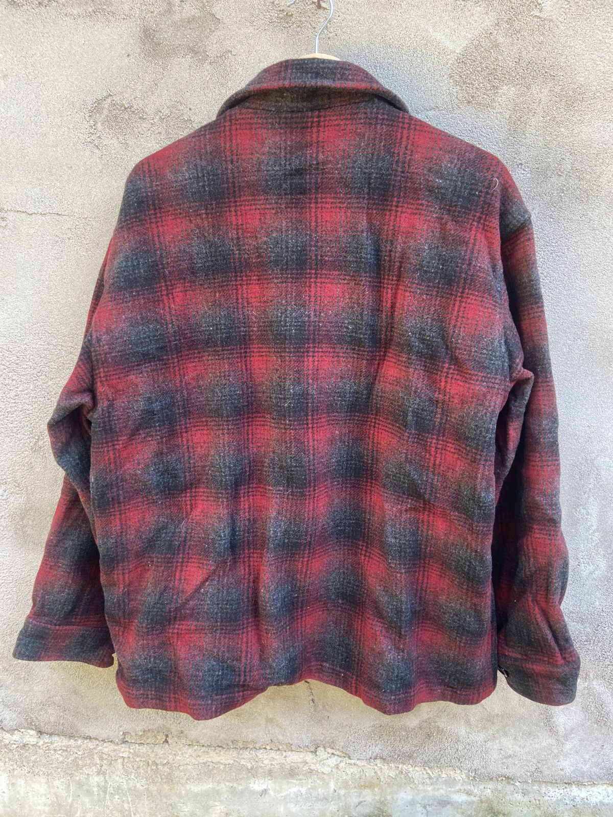 Flannel Vintage Oshkosh Checkered Zip Up Wool Flannel Jacket Size US L / EU 52-54 / 3 - 2 Thumbnail