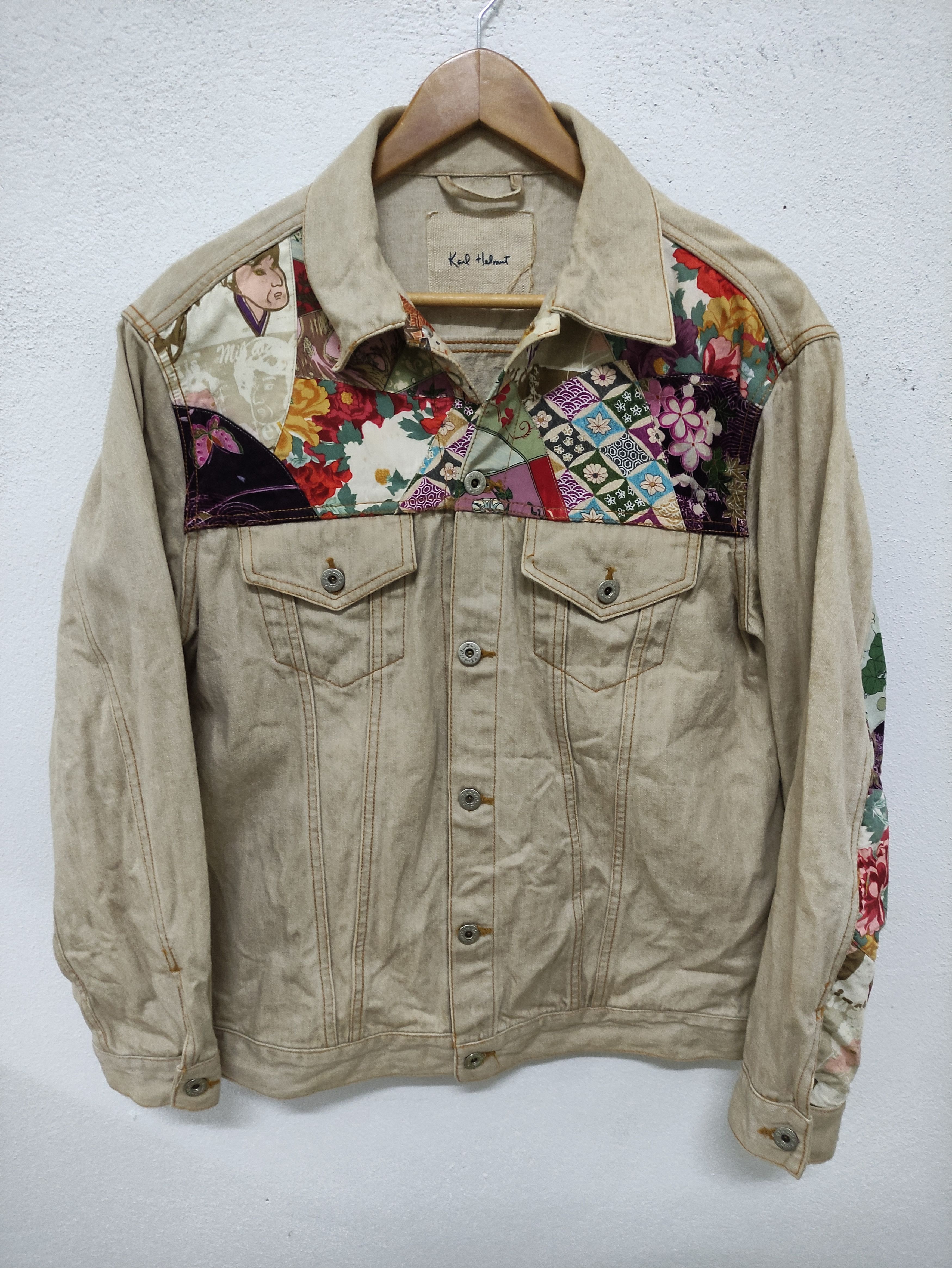 Karl Helmut × Pink House × Vintage Vintage Karl Helmut Japanese Art Trucker Jacket Size US L / EU 52-54 / 3 - 1 Thumbnail