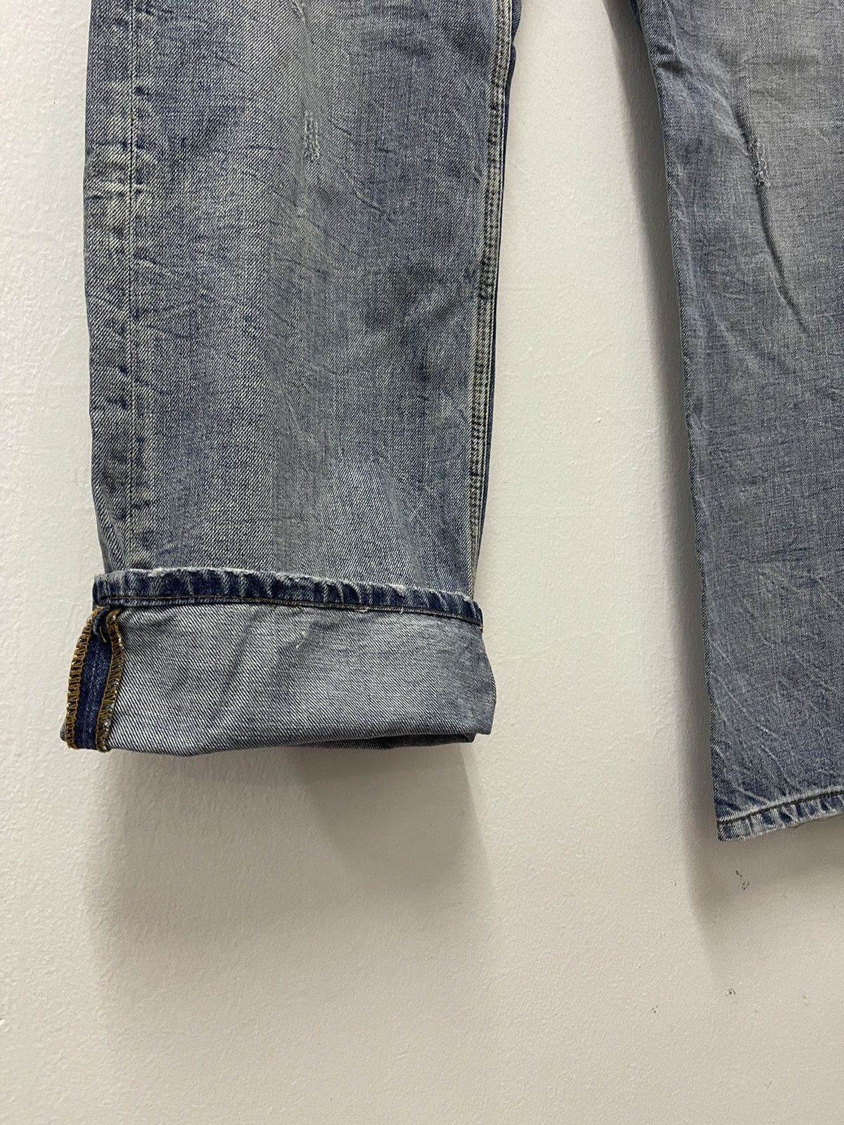 Japanese Brand × Replay × Vintage Vintage Replay Ripped Zigzag Blue Wash Distress Jeans Size US 38 / EU 54 - 8 Thumbnail