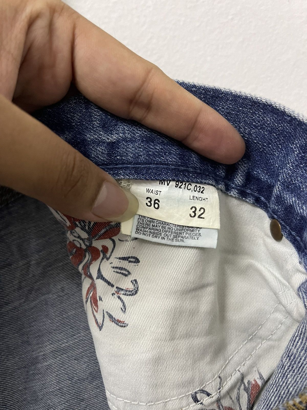 Japanese Brand × Replay × Vintage Vintage Replay Ripped Zigzag Blue Wash Distress Jeans Size US 38 / EU 54 - 17 Thumbnail