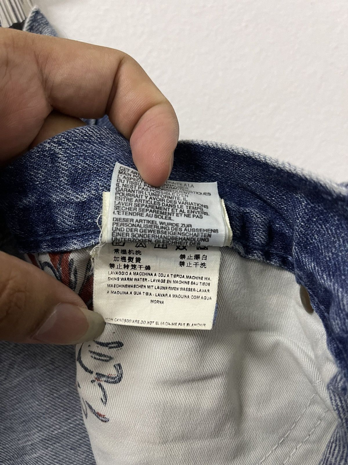Japanese Brand × Replay × Vintage Vintage Replay Ripped Zigzag Blue Wash Distress Jeans Size US 38 / EU 54 - 19 Thumbnail