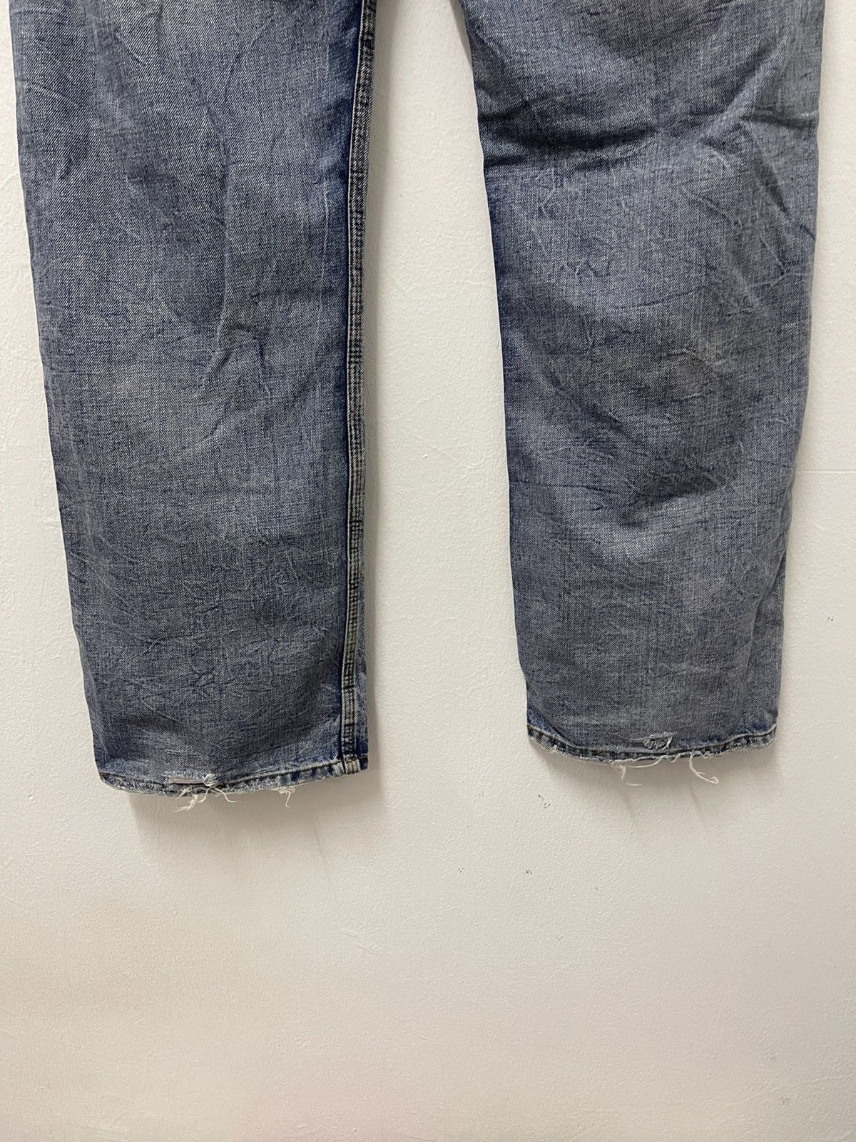 Japanese Brand × Replay × Vintage Vintage Replay Ripped Zigzag Blue Wash Distress Jeans Size US 38 / EU 54 - 13 Thumbnail
