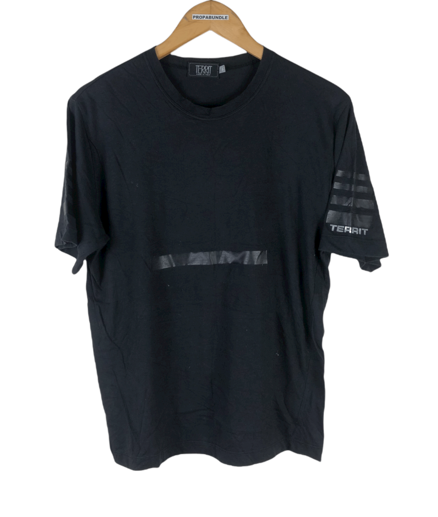 Japanese Brand Territ Black Tshirt Size US M / EU 48-50 / 2 - 1 Thumbnail