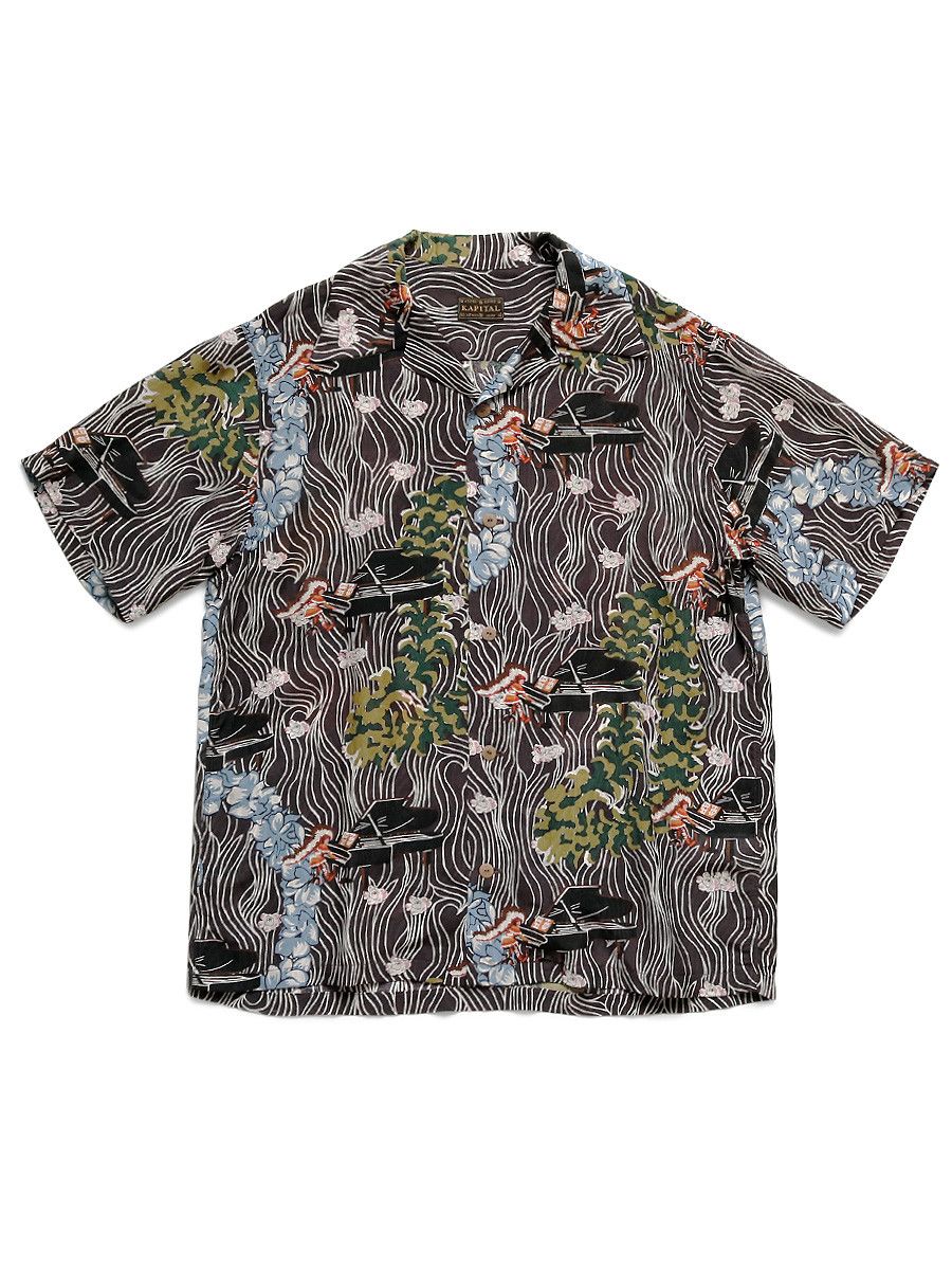 Kapital Kapital Silk Rayon Piano Print Aloha Shirt Size US XL / EU 56 / 4 - 2 Thumbnail