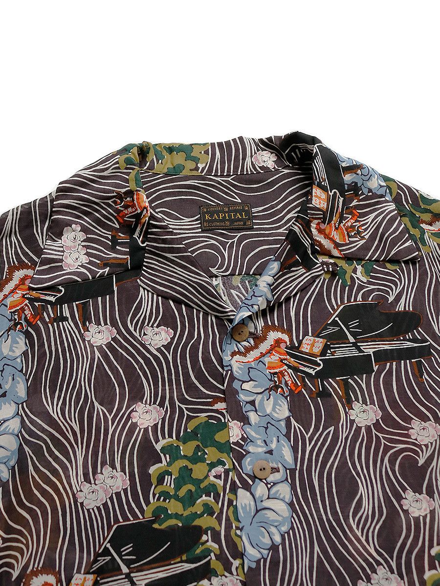 Kapital Kapital Silk Rayon Piano Print Aloha Shirt Size US XL / EU 56 / 4 - 4 Thumbnail
