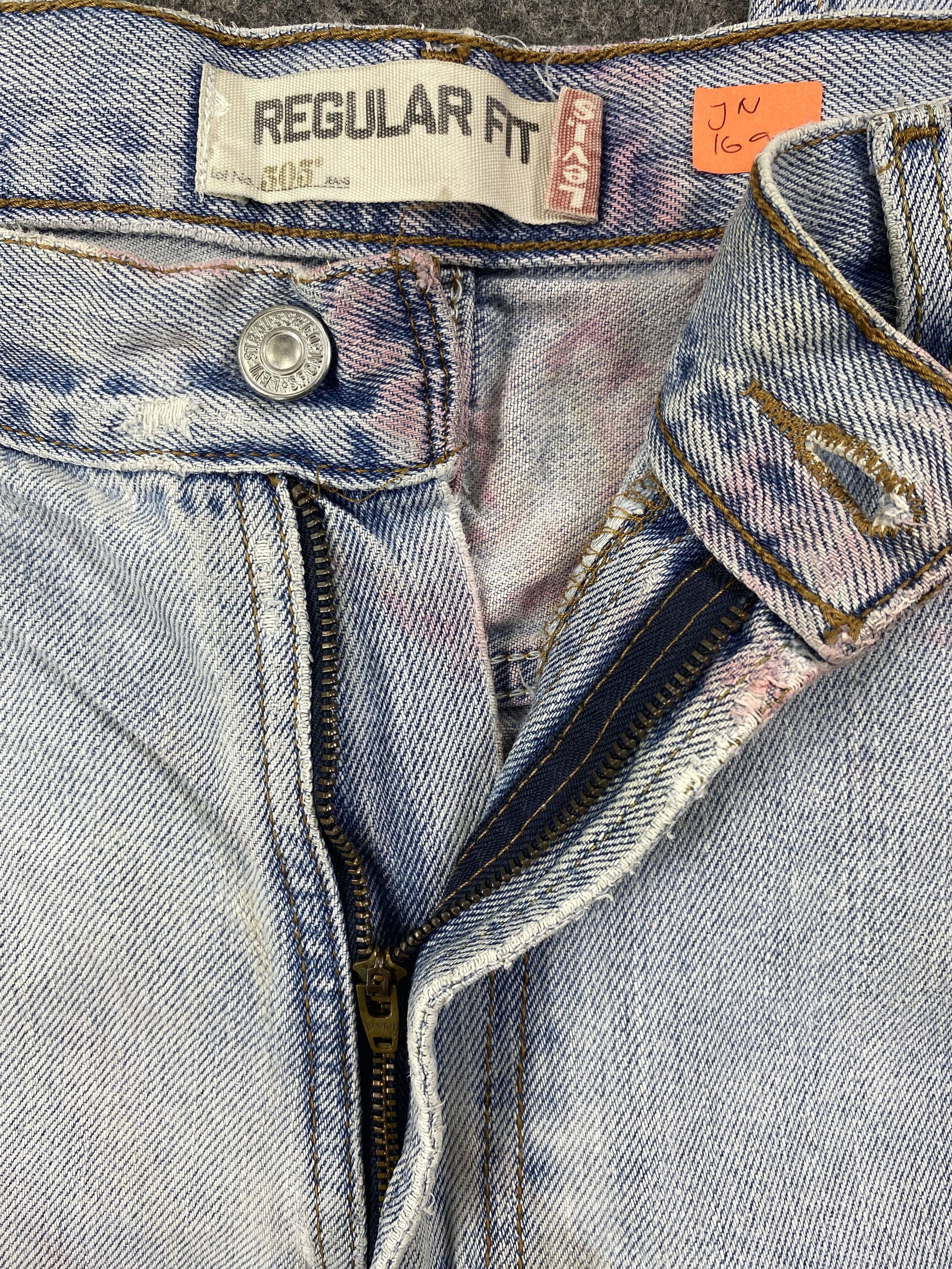 Levi's Light Blue Wash Levi's 505 Jeans 38x30 Denim -JN1694 Size US 38 / EU 54 - 6 Thumbnail