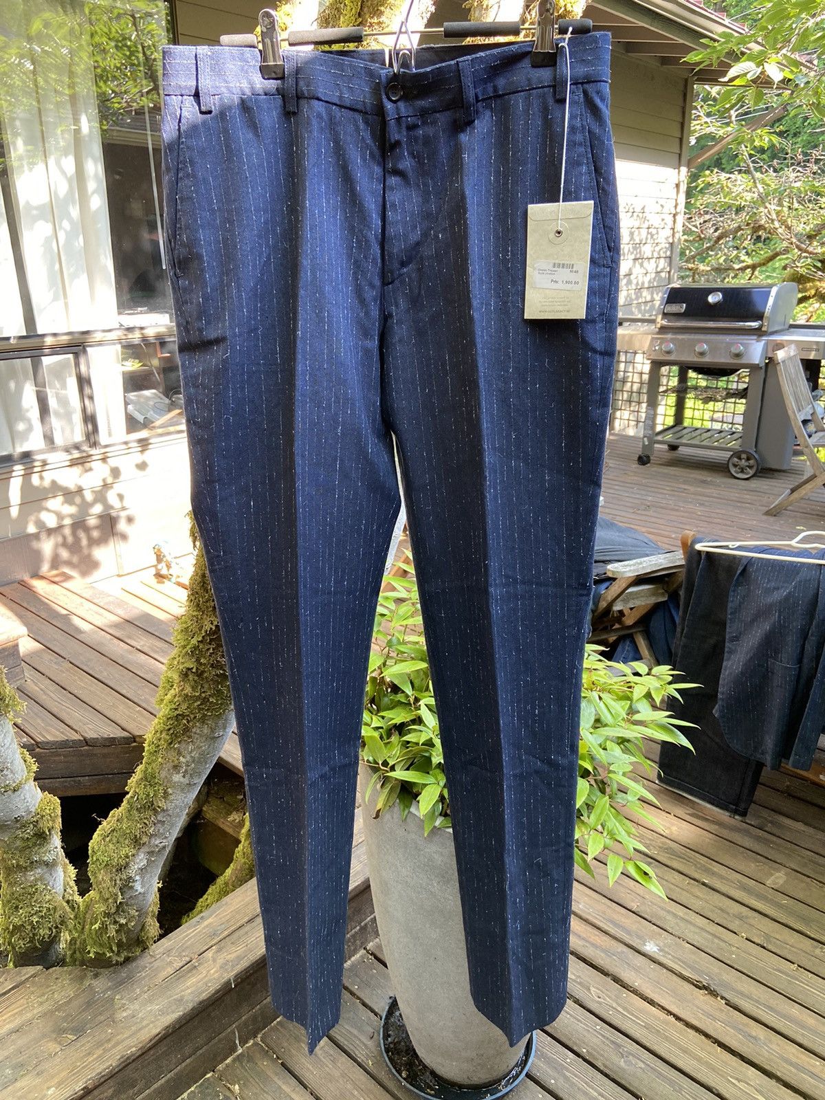 Our Legacy Our Legacy Navy Pinstripe Suit Size 48R - 9 Thumbnail