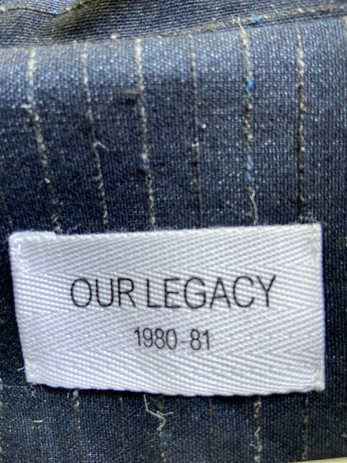 Our Legacy Our Legacy Navy Pinstripe Suit Size 48R - 3 Thumbnail