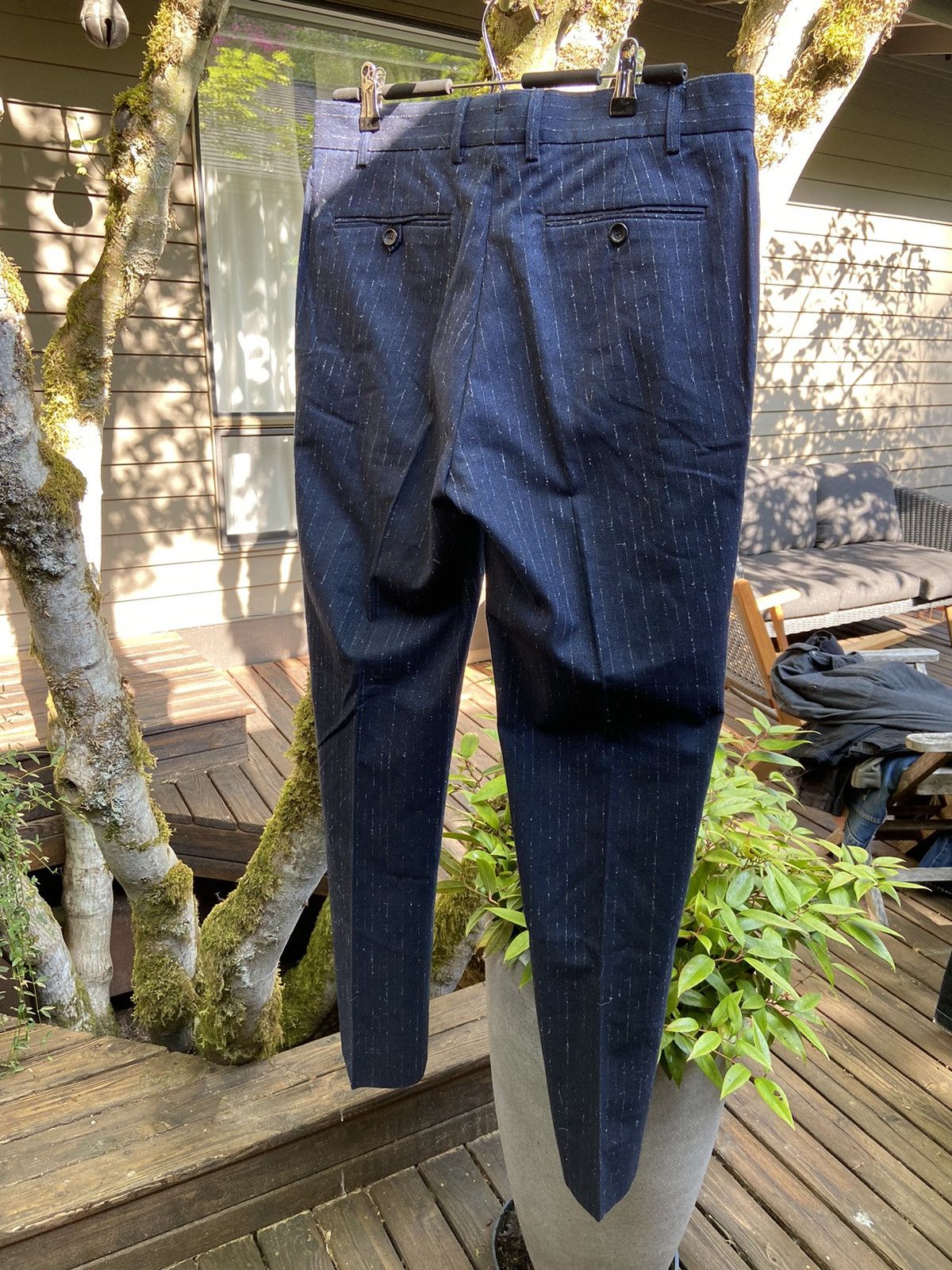 Our Legacy Our Legacy Navy Pinstripe Suit Size 48R - 11 Thumbnail
