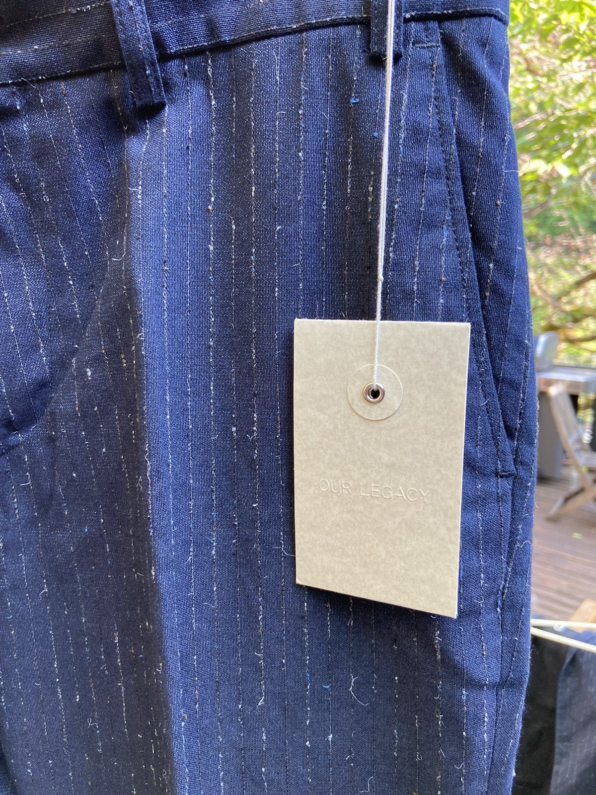 Our Legacy Our Legacy Navy Pinstripe Suit Size 48R - 10 Thumbnail