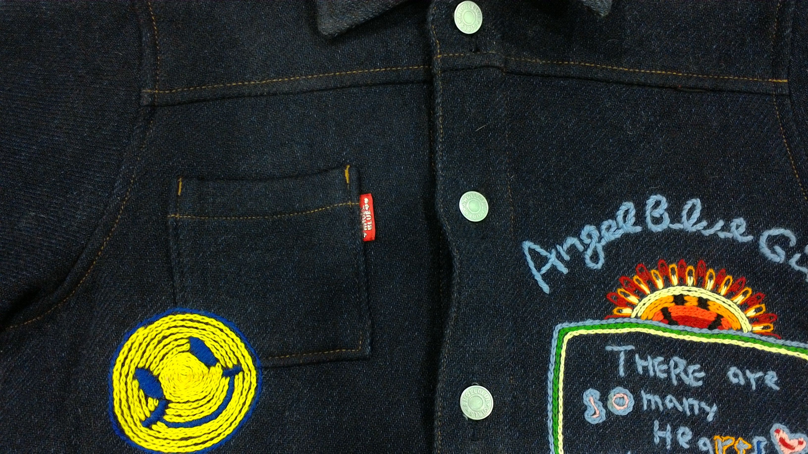 Hysteric Glamour 1990s Angel Blue - Embroidery Pop Denim Jacket Size US M / EU 48-50 / 2 - 5 Thumbnail