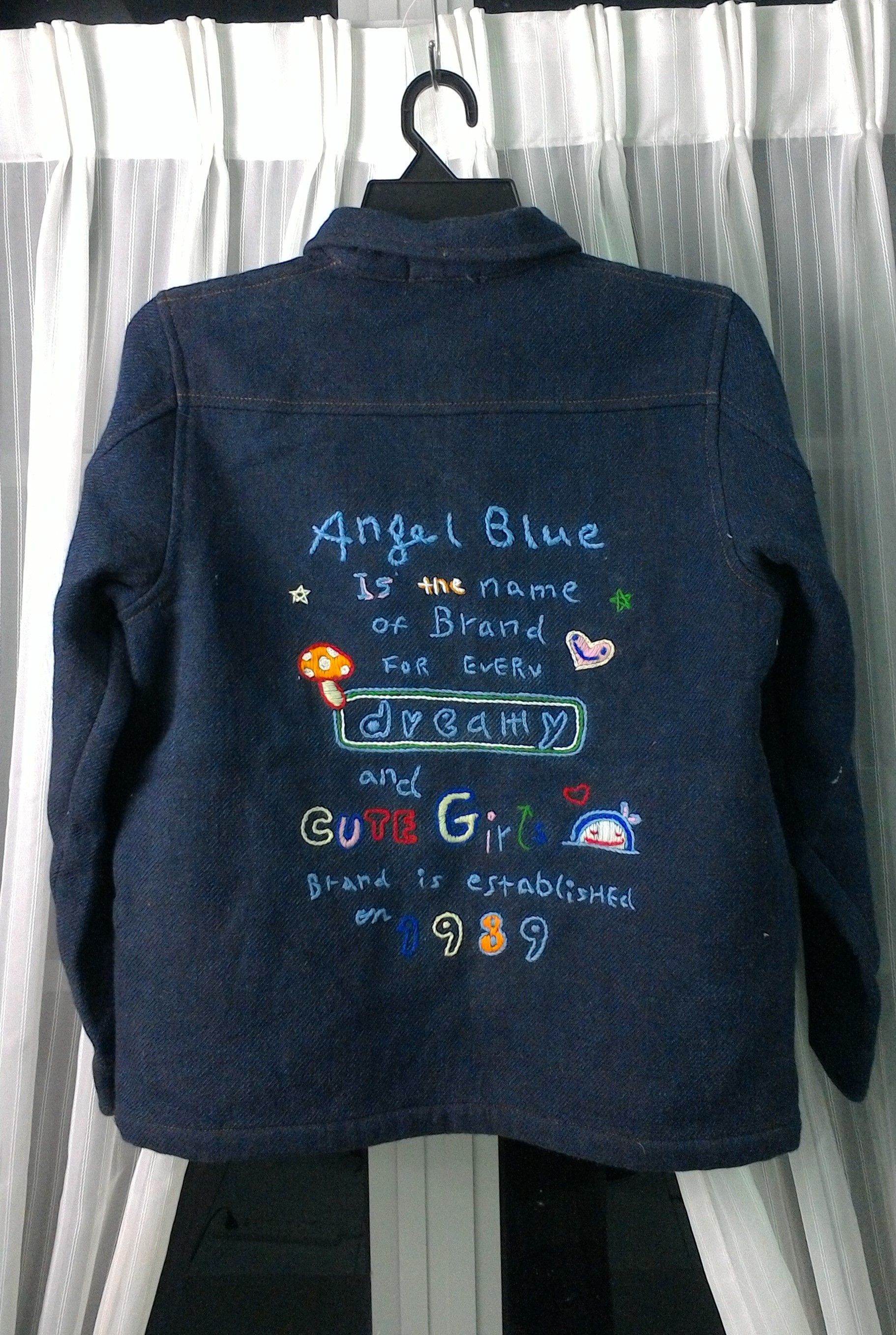 Hysteric Glamour 1990s Angel Blue - Embroidery Pop Denim Jacket Size US M / EU 48-50 / 2 - 2 Thumbnail