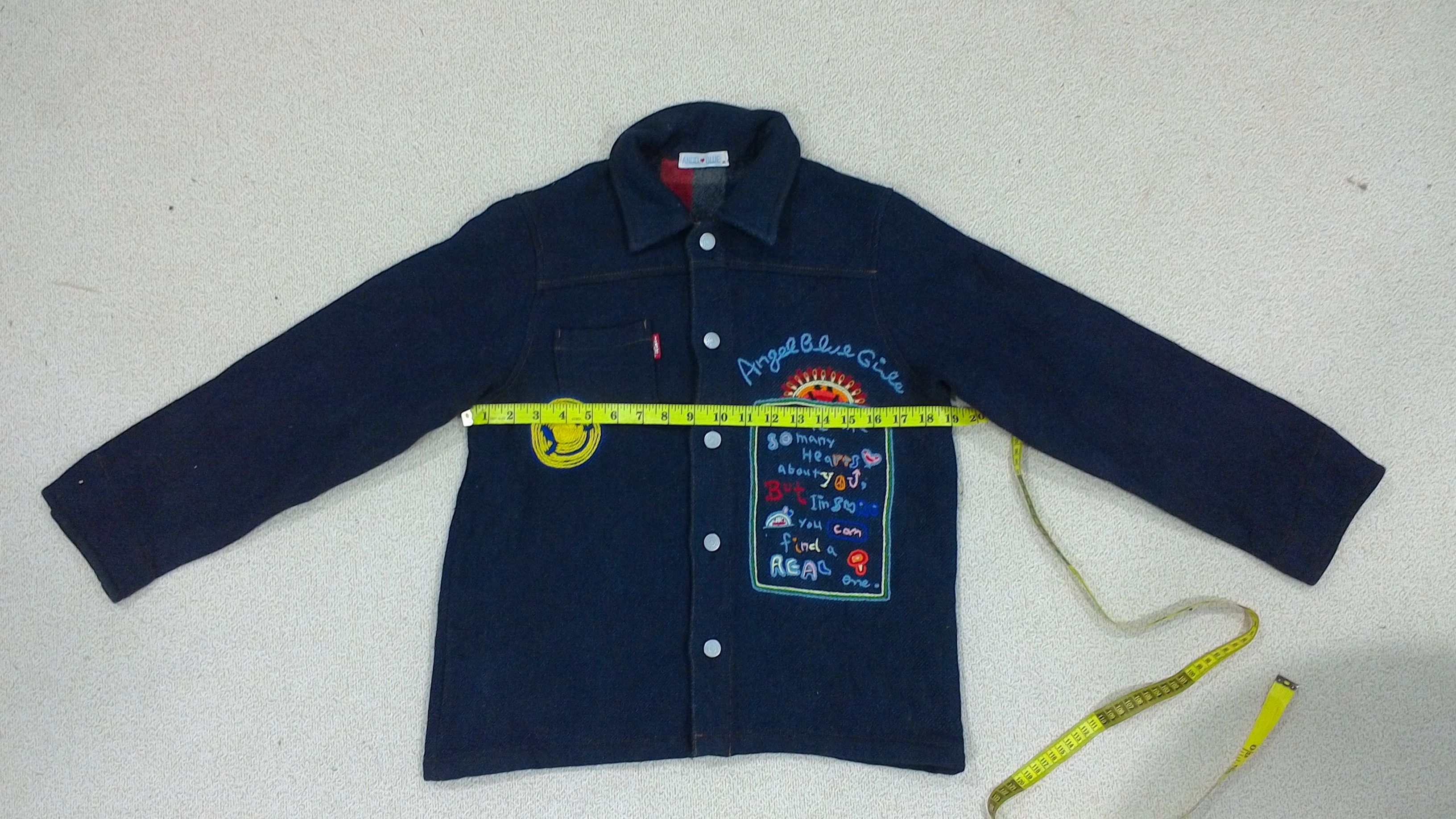 Hysteric Glamour 1990s Angel Blue - Embroidery Pop Denim Jacket Size US M / EU 48-50 / 2 - 3 Thumbnail