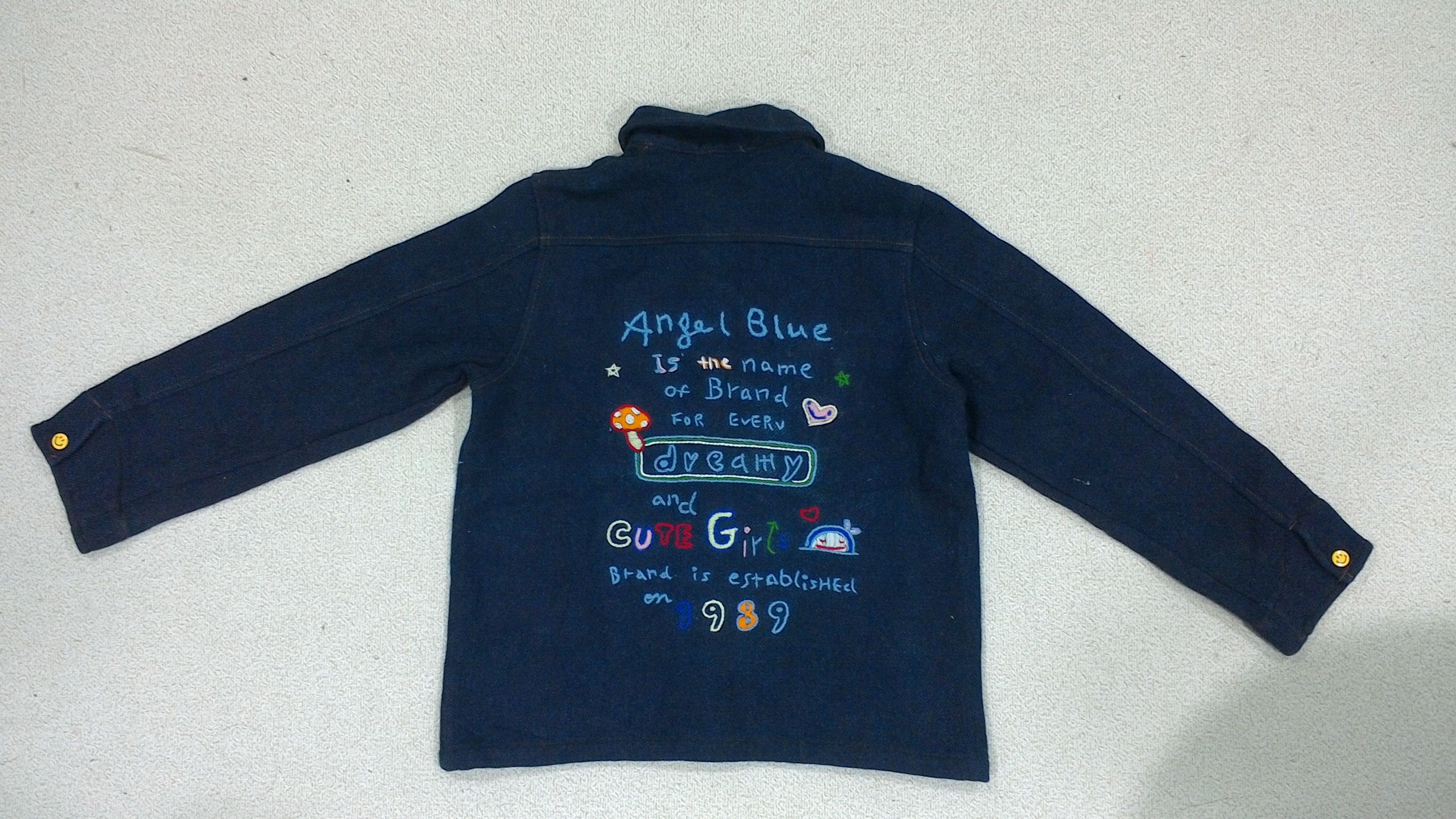 Hysteric Glamour 1990s Angel Blue - Embroidery Pop Denim Jacket Size US M / EU 48-50 / 2 - 6 Thumbnail