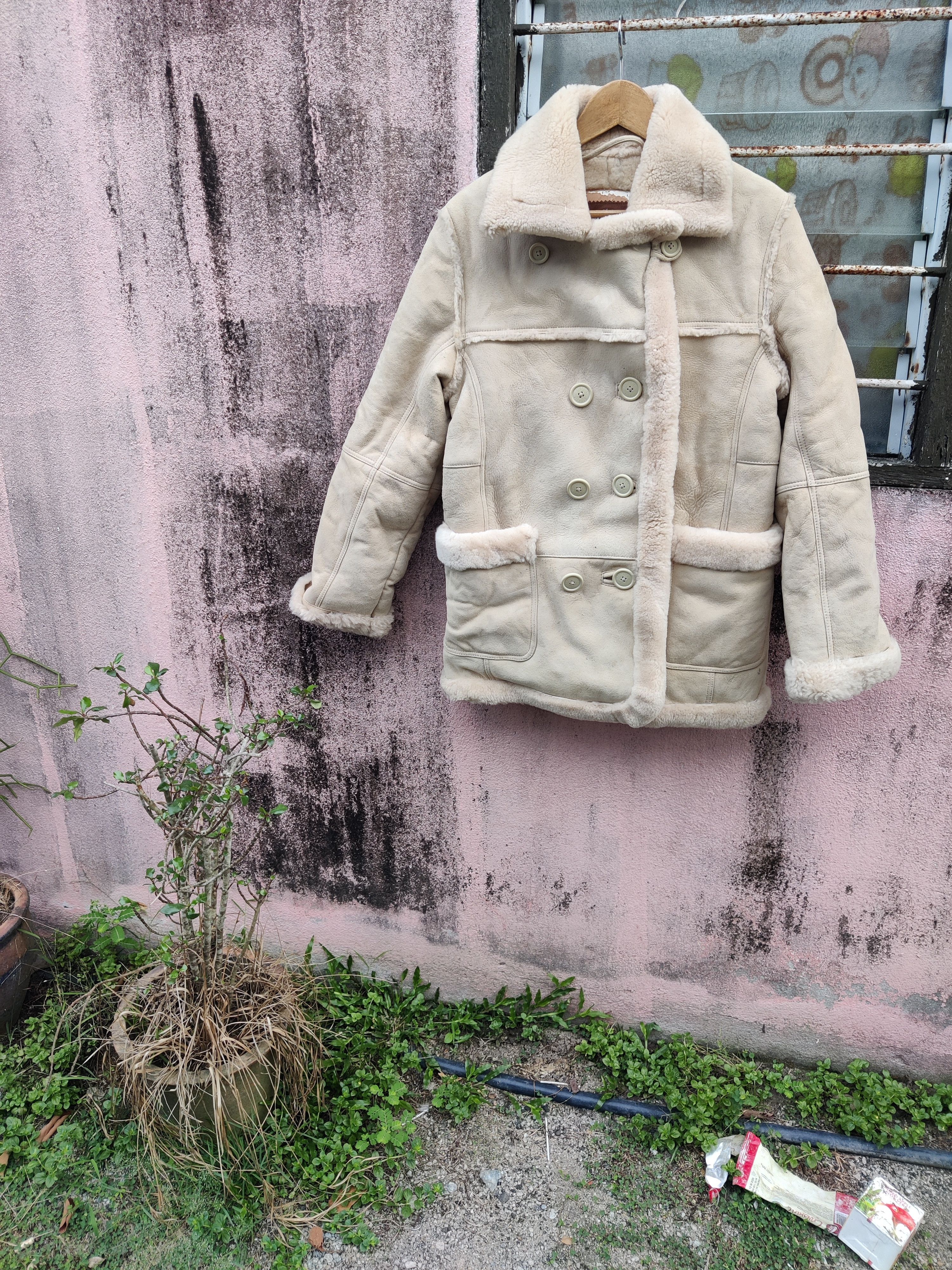 image of Archival Clothing x Vintage Best Offer Vintage Georgia Shearling Leather Jacket, Men's (Size Medium