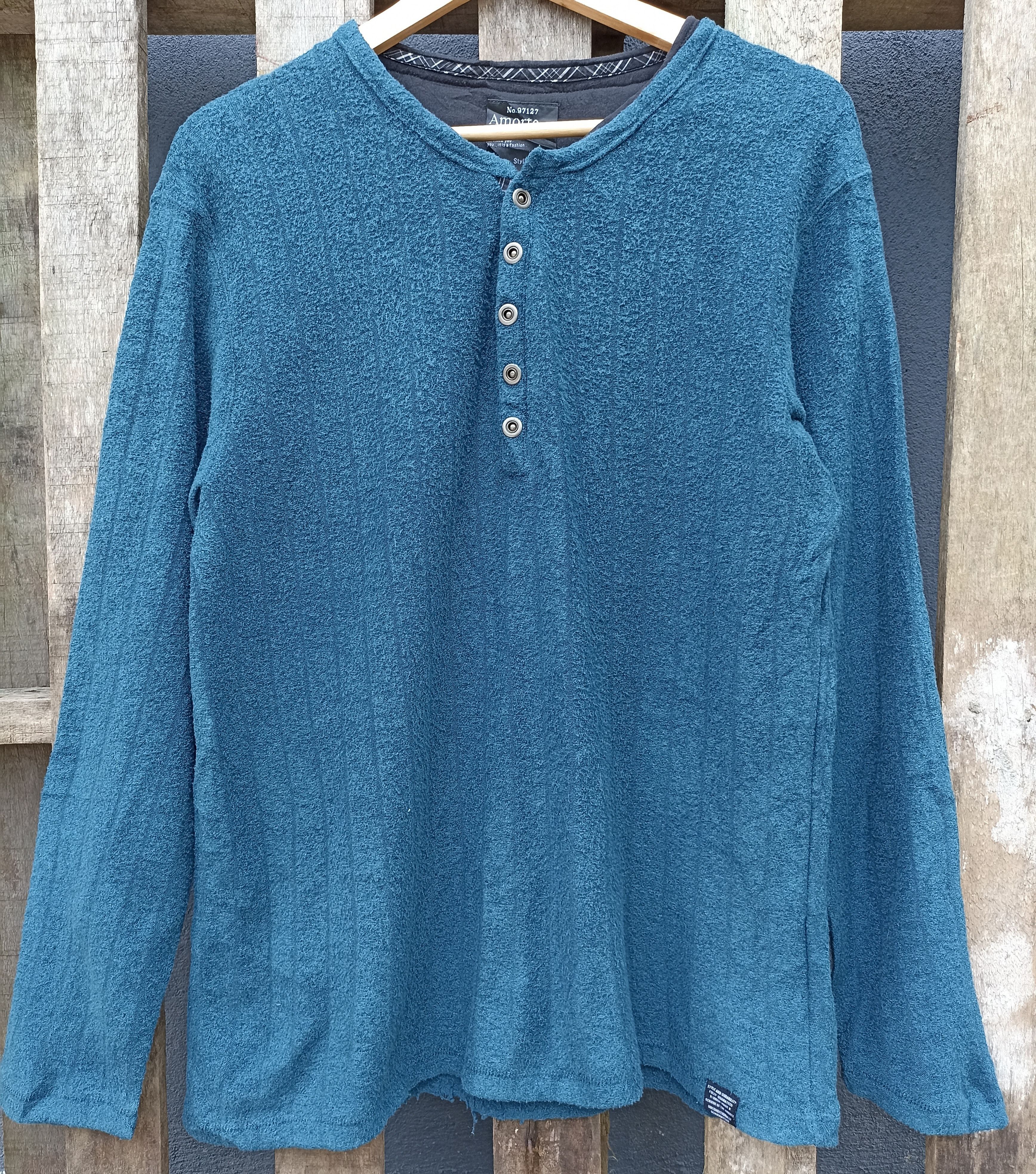 Japanese Brand Amorte Stylish Design Fleece Sweatshirt Size US M / EU 48-50 / 2 - 1 Thumbnail
