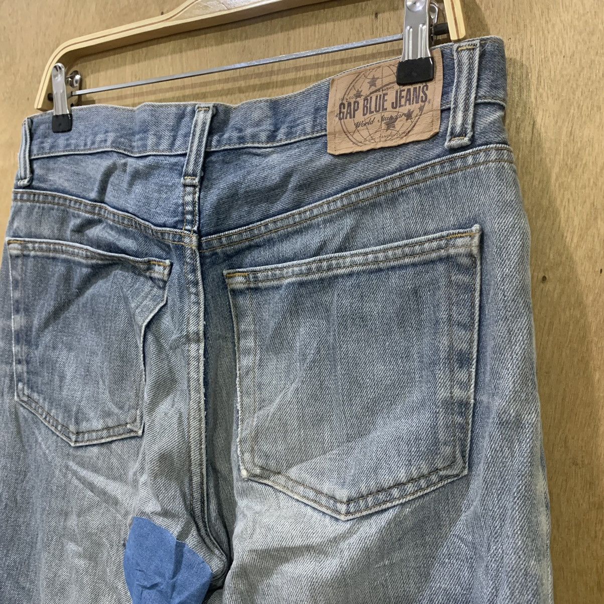 Gap GAP BLUE Vintage 90s Boot Fit Distress Stonewash Denim Jean Size US 33 - 13 Thumbnail