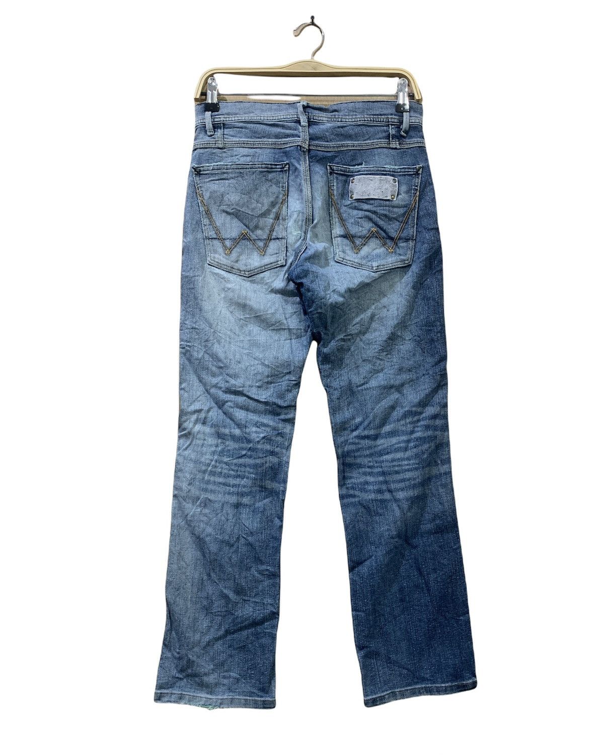 Wrangler WRANGLER Vintag 90s Stonewash Indigo Distressed Denim Jeans Size US 29 - 2 Thumbnail