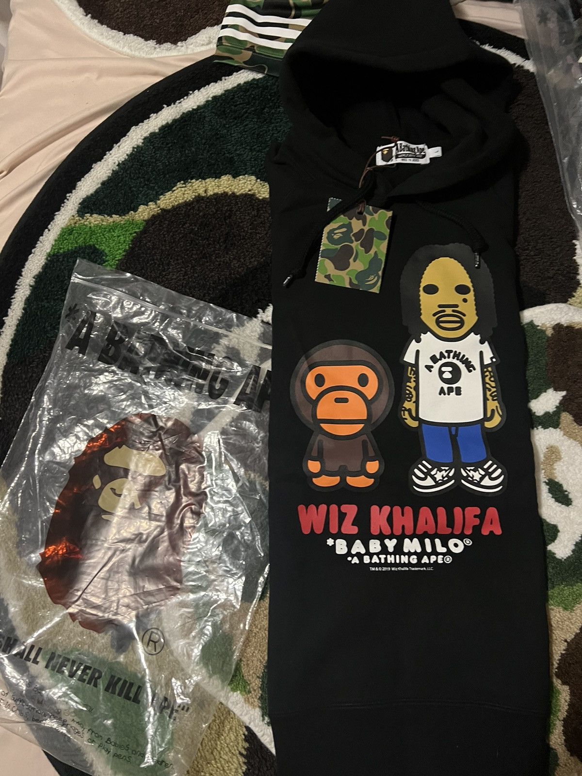 Bape Bape Wiz Khalifa Milo Hoodie Black Large | Grailed