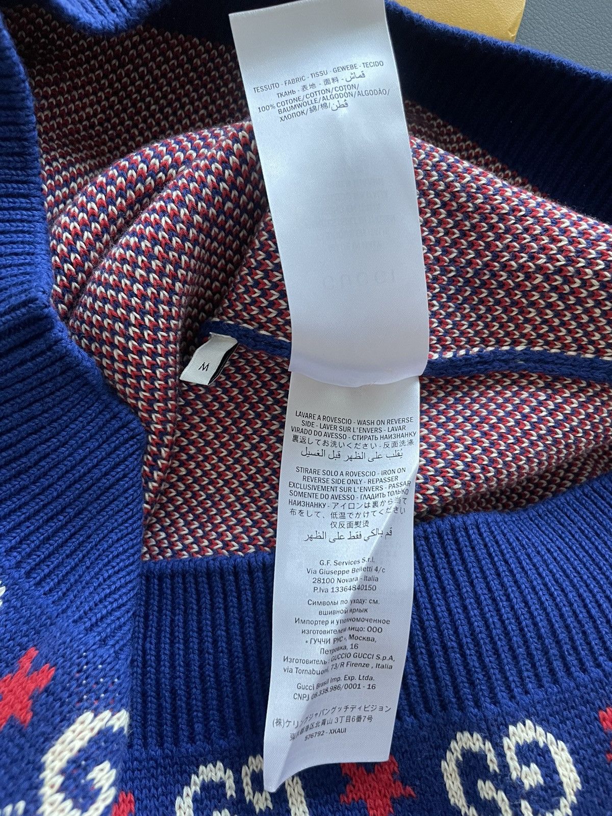 Gucci $2,500 Value NEW Rare Runway Brand NEW GG Logo Star Sweater Size US L / EU 52-54 / 3 - 9 Thumbnail