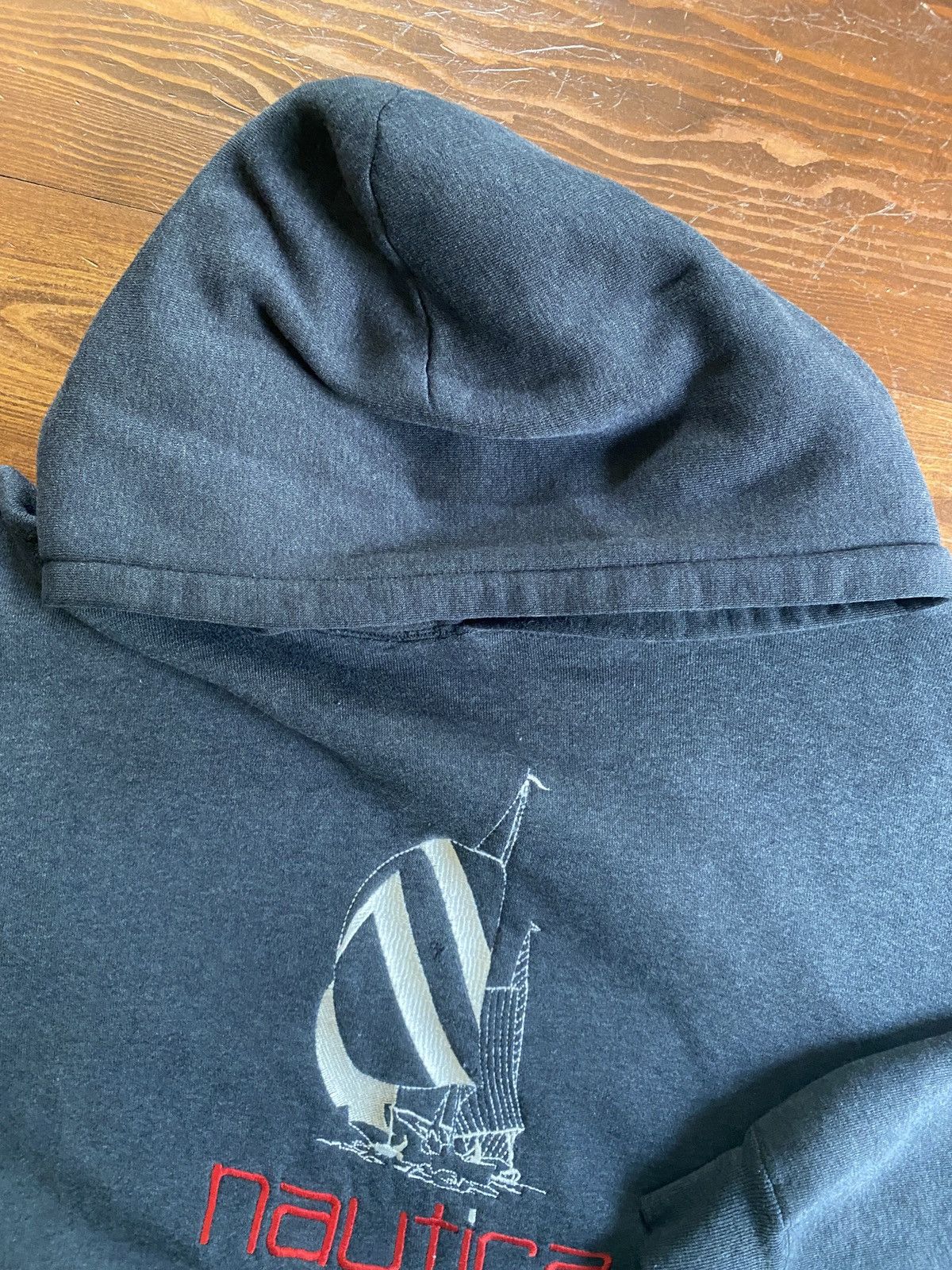 Nautica Vintage 90’s Nautica Big Logo Oversized Hoodie Sweatshirt Size US XL / EU 56 / 4 - 11 Thumbnail