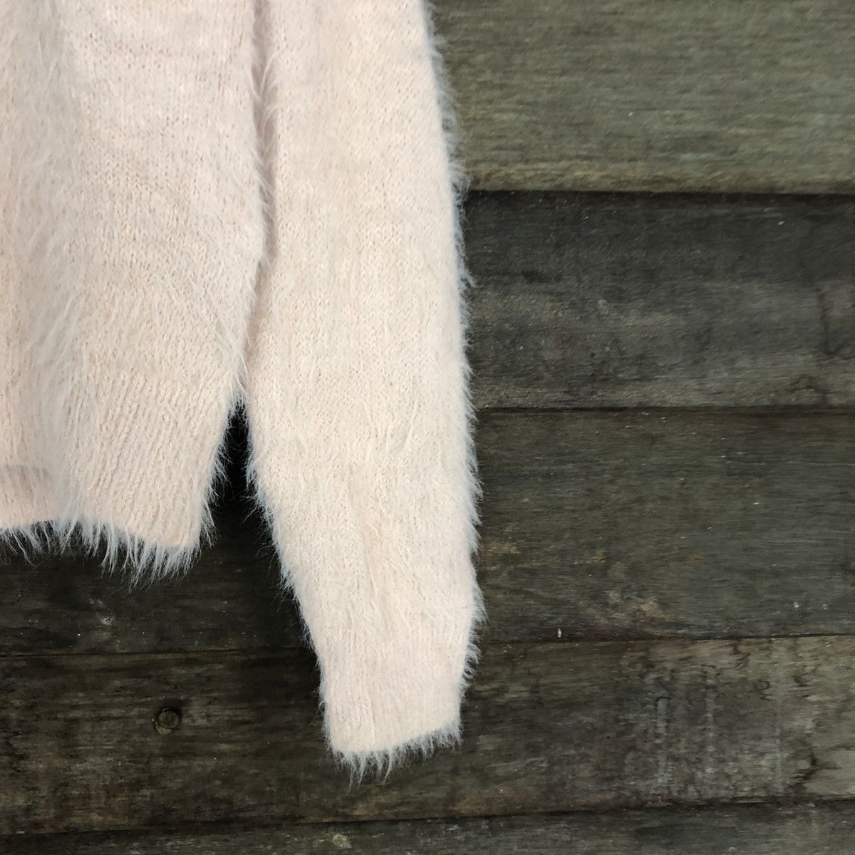 Homespun Knitwear DL Te’Chichi Peach Mohair Shag Shaggy Knitwear #c1086 Size US S / EU 44-46 / 1 - 4 Thumbnail