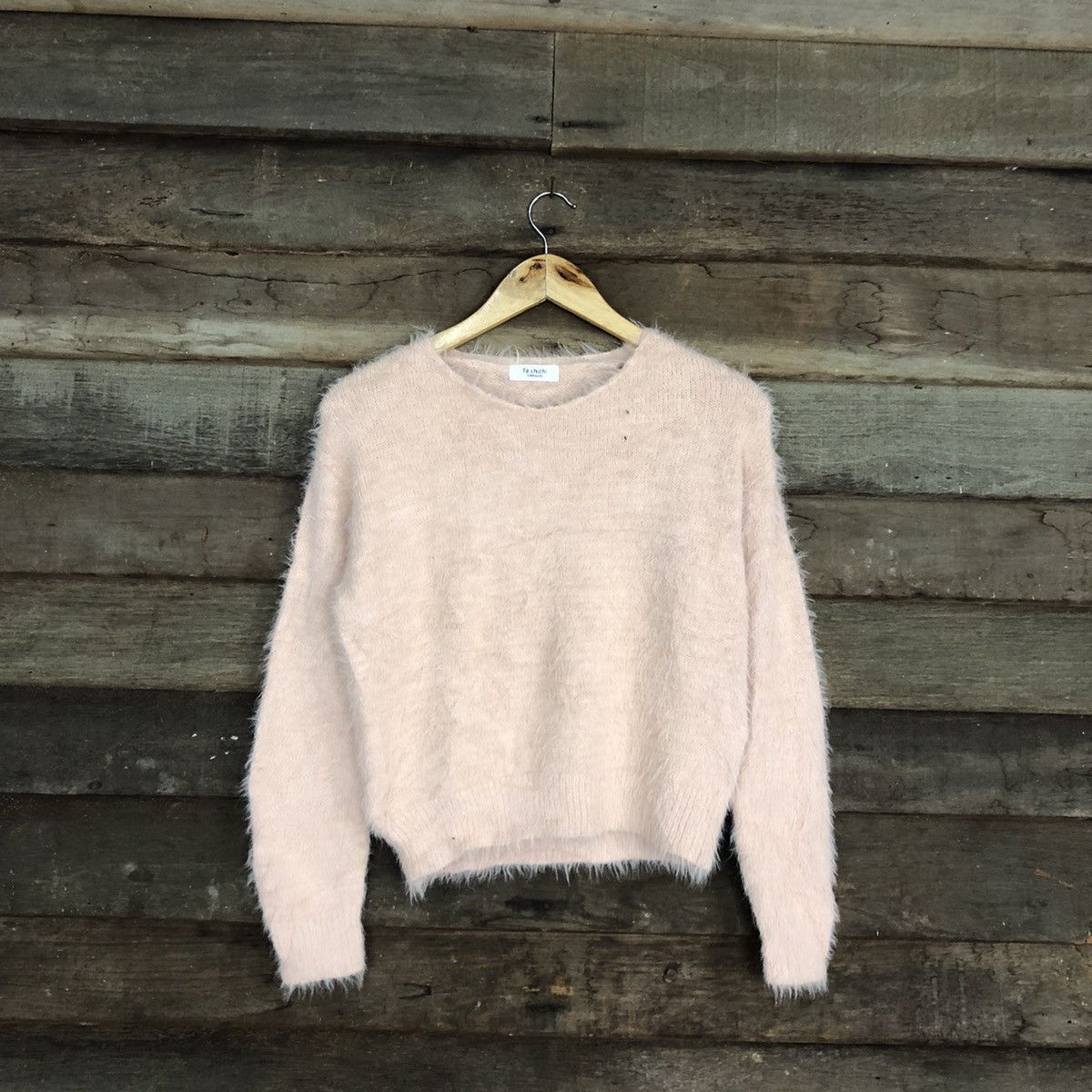 Homespun Knitwear DL Te’Chichi Peach Mohair Shag Shaggy Knitwear #c1086 Size US S / EU 44-46 / 1 - 1 Thumbnail