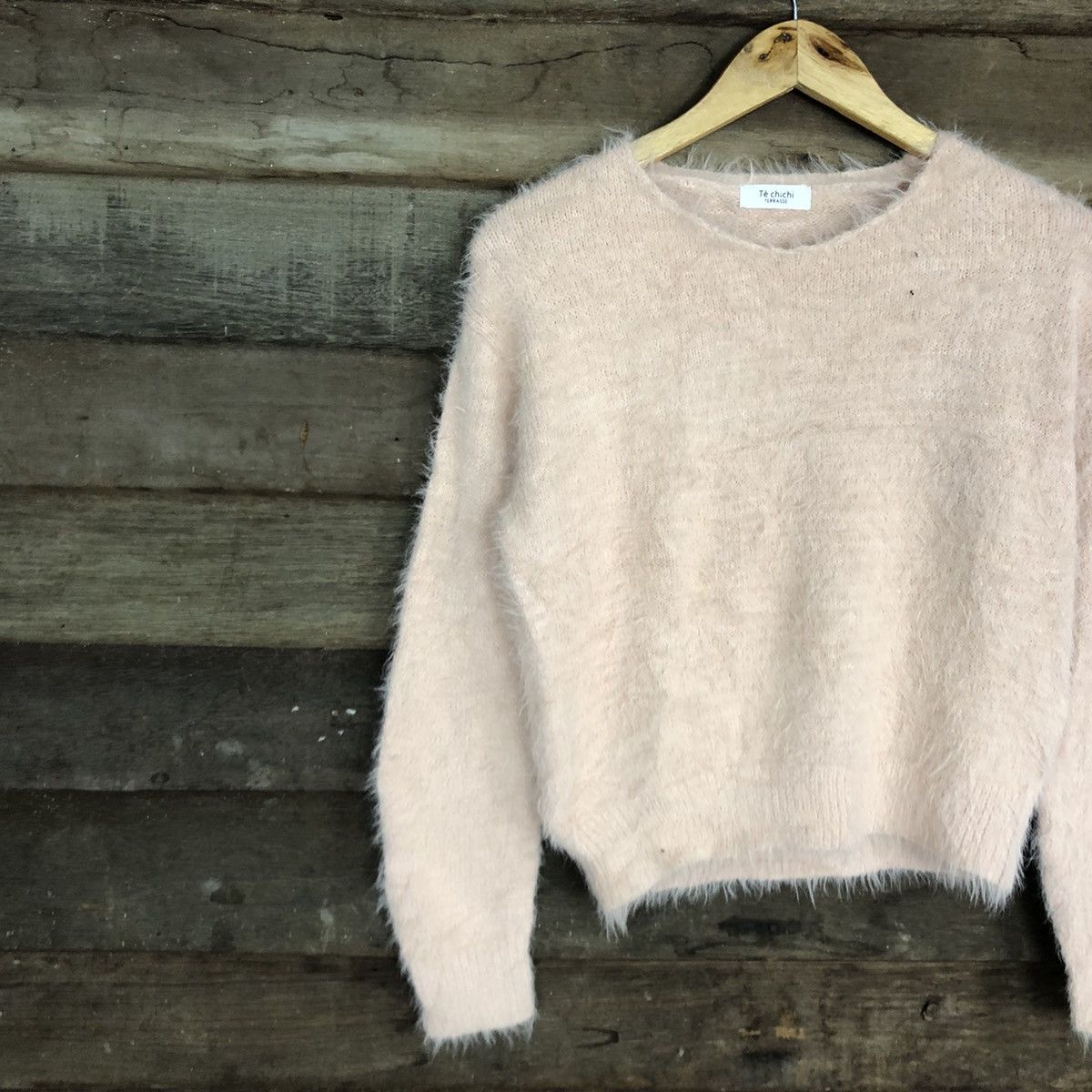 Homespun Knitwear DL Te’Chichi Peach Mohair Shag Shaggy Knitwear #c1086 Size US S / EU 44-46 / 1 - 7 Thumbnail