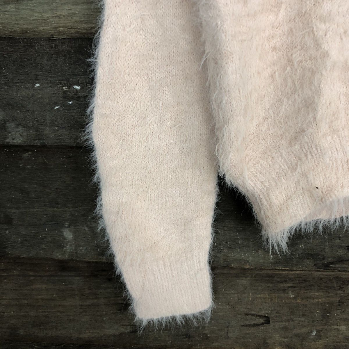 Homespun Knitwear DL Te’Chichi Peach Mohair Shag Shaggy Knitwear #c1086 Size US S / EU 44-46 / 1 - 6 Thumbnail