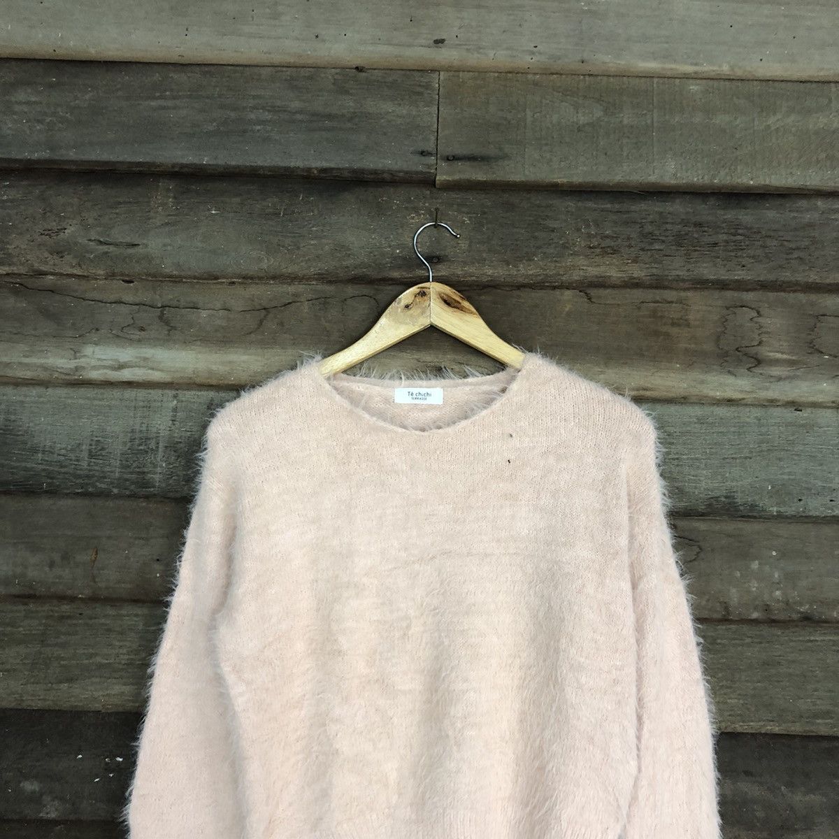 Homespun Knitwear DL Te’Chichi Peach Mohair Shag Shaggy Knitwear #c1086 Size US S / EU 44-46 / 1 - 9 Thumbnail